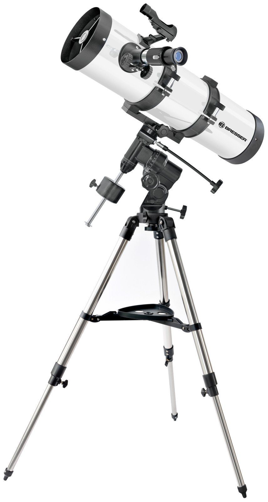 Teleskop BRESSER Pegasus 130/650 EQ3 Spiegelteleskop mit Zubehör