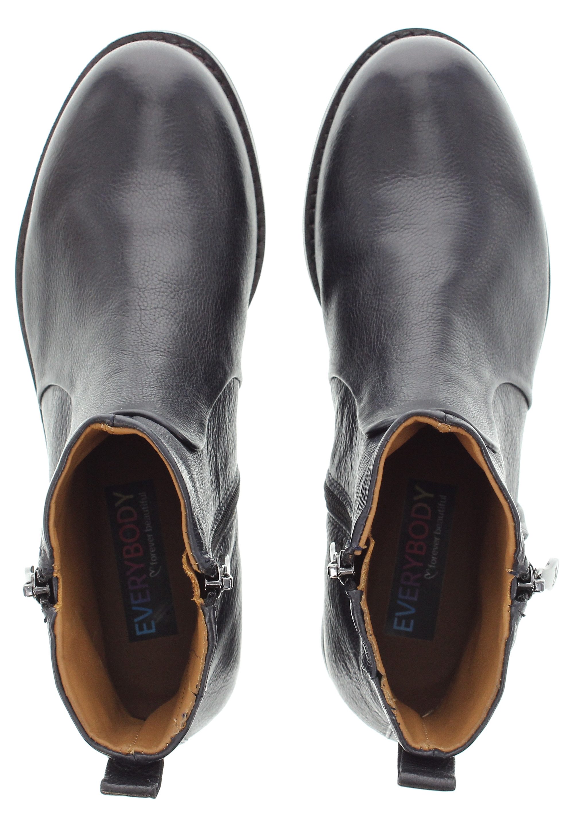 Everybody AYUNA - Coole Echtleder Stiefelette Lederfutter Schlupfstiefel