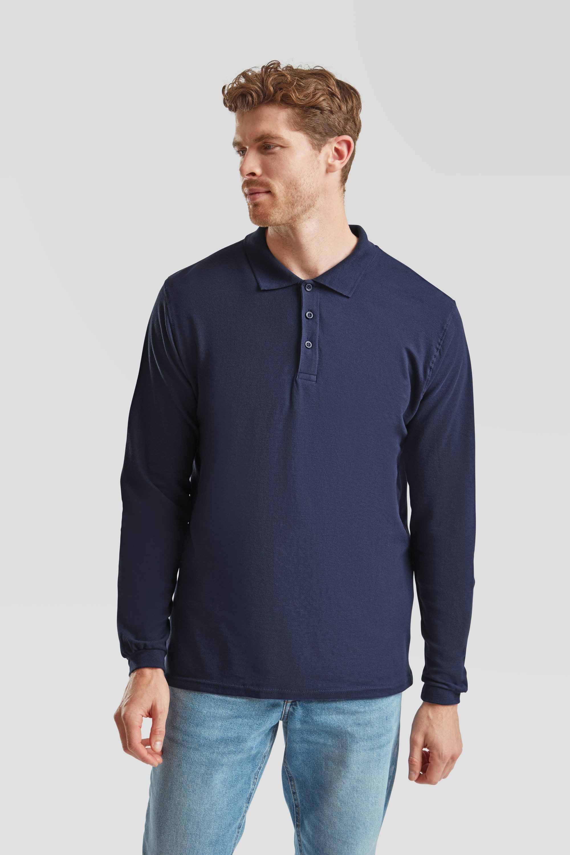 Fruit of the Loom Poloshirt Fruit of the Loom Premium Long Sleeve Polo