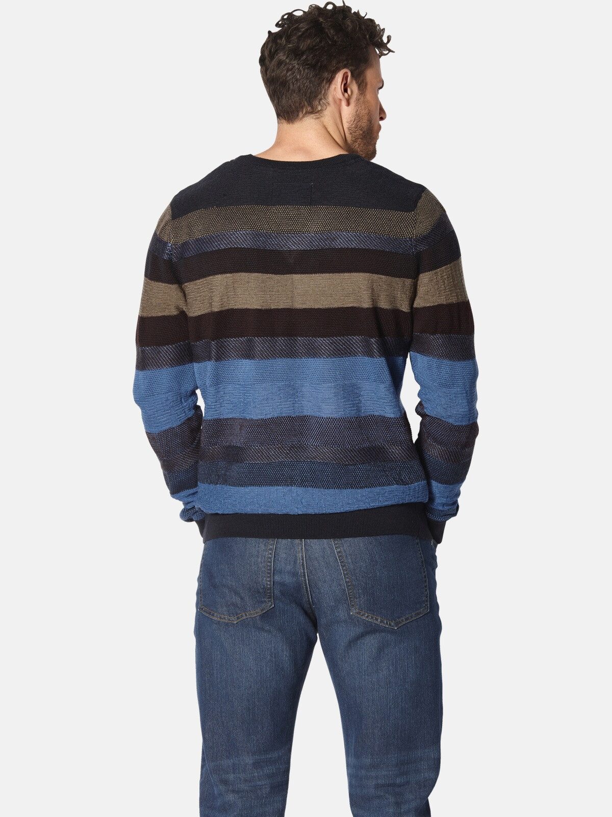 Babista V-Ausschnitt-Pullover SOLEMARLI mit Streifenmuster günstig online kaufen