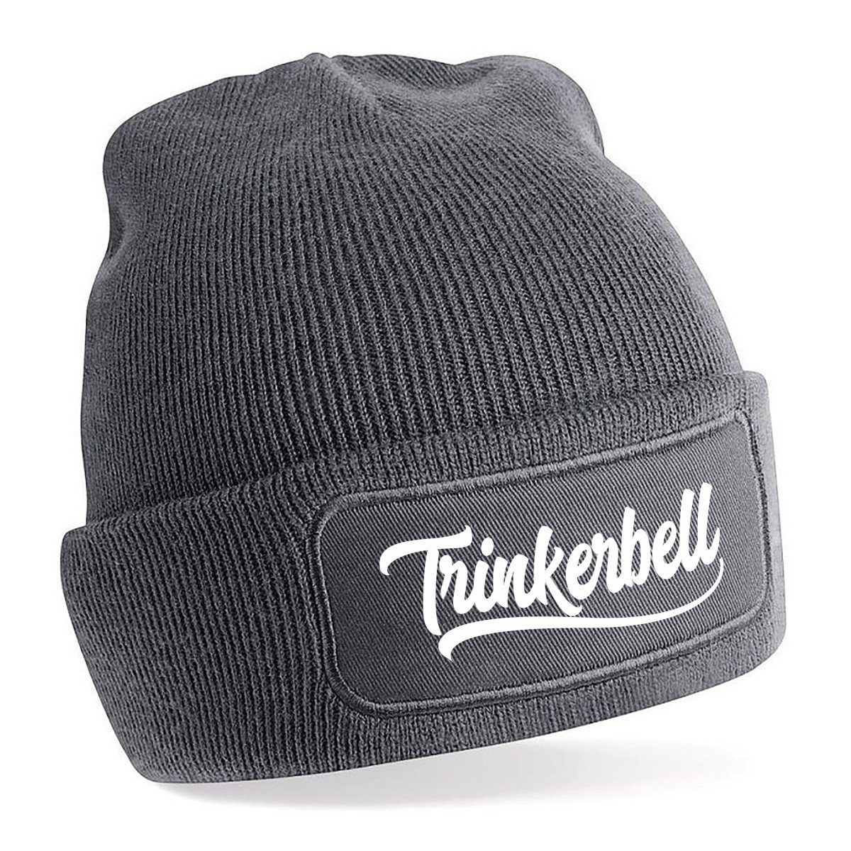 Beanie Strickmütze mit Spruch Trinkerbell
