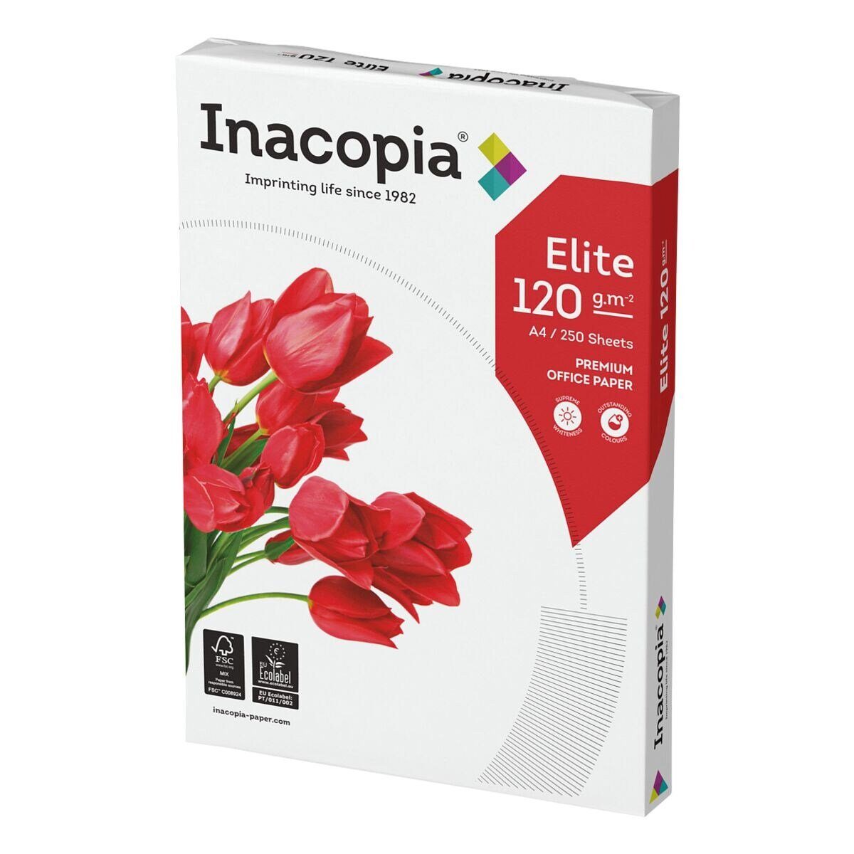 A4, 250 171 g/m², Elite, DIN CIE, Format Druckerpapier INACOPIA Blatt 120