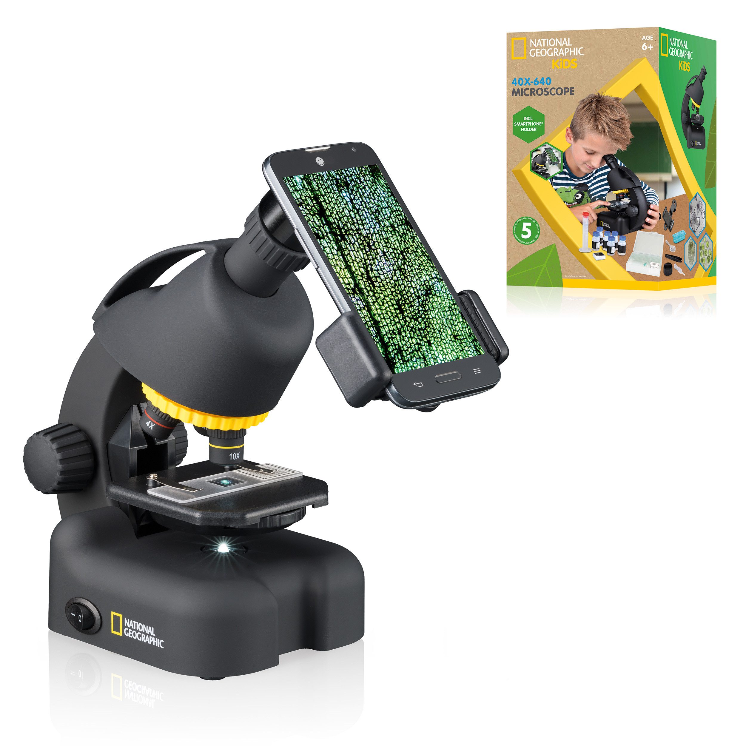 NATIONAL GEOGRAPHIC NATIONAL GEOGRAPHIC 40-640x Mikroskop inkl. Smartphone Adapter Kindermikroskop
