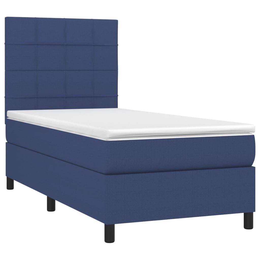 vidaXL Bett Boxspringbett mit Matratze Blau günstig online kaufen