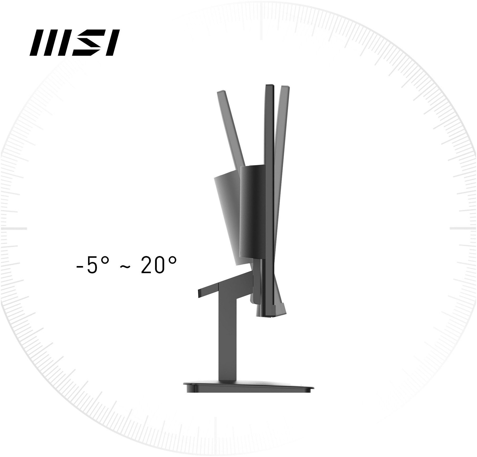 MSI PRO MP2412 LED-Monitor (60 cm/24 ", 1920 x 1080 px, Full HD, 1 ms Reaktionszeit, 100 Hz, VA LED)