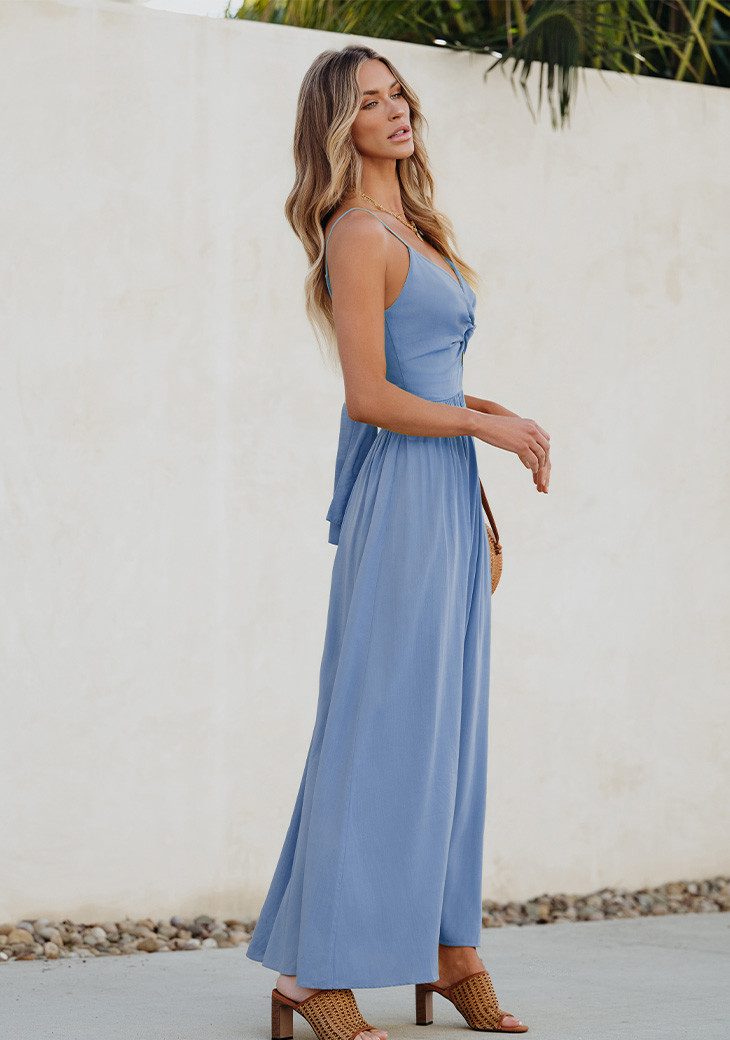 Cupshe Strandkleid Front Twist & Schlüsselloch Maxikleid Twist vorne, Schlü günstig online kaufen