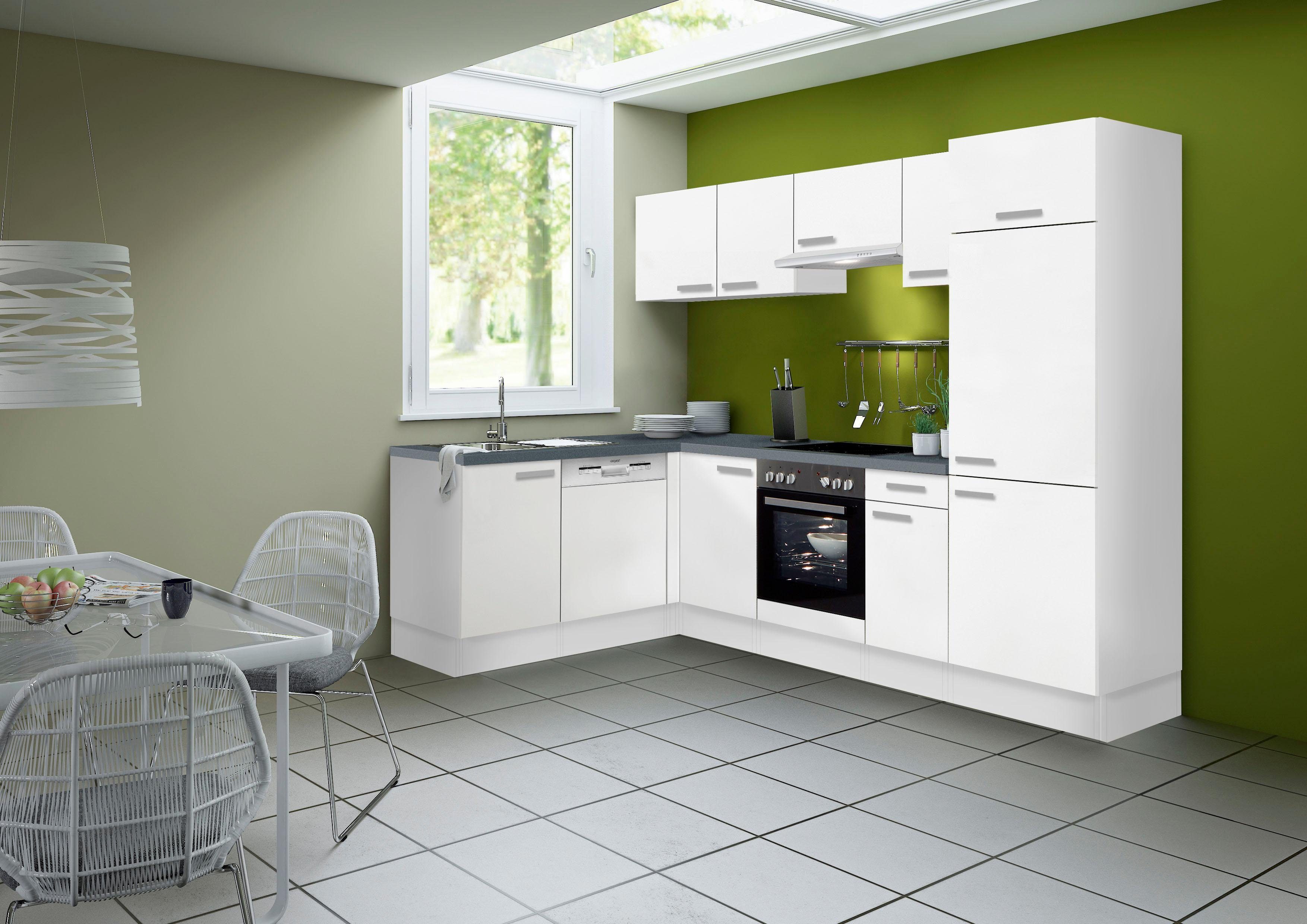 OPTIFIT Winkelküche Odense, mit E-Geräten, Stellbreite 275 x 175 cm, mit 28 mm Arbeitsplatte