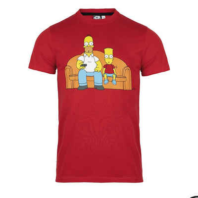 The Simpsons Print-Shirt The Simpsons Homer Bart Herren kurzarm T-Shirt Shirt Gr. S bis XXl, 100% Baumwolle