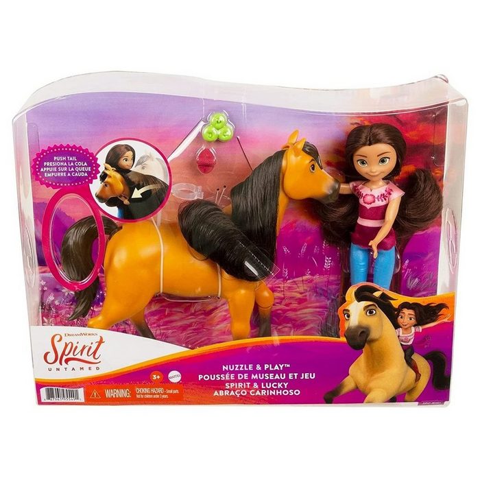 Mattel® Anziehpuppe Mattel GXF67 - DreamWorks - Spirit - Spielset Puppe Lucky & Pferd Spirit Kuschelspaß