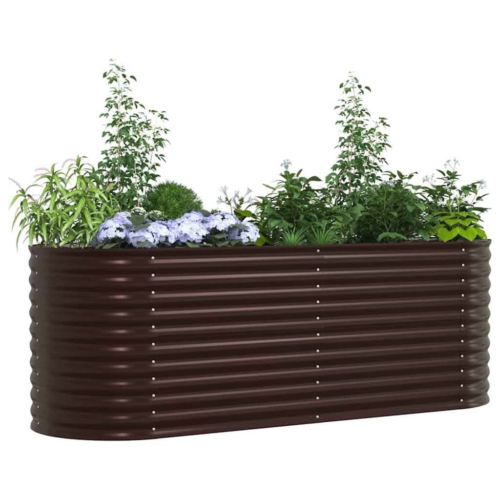 vidaXL Hochbeet Hochbeet Braun 240 x 80 x 81 cm Stahl (1 St)