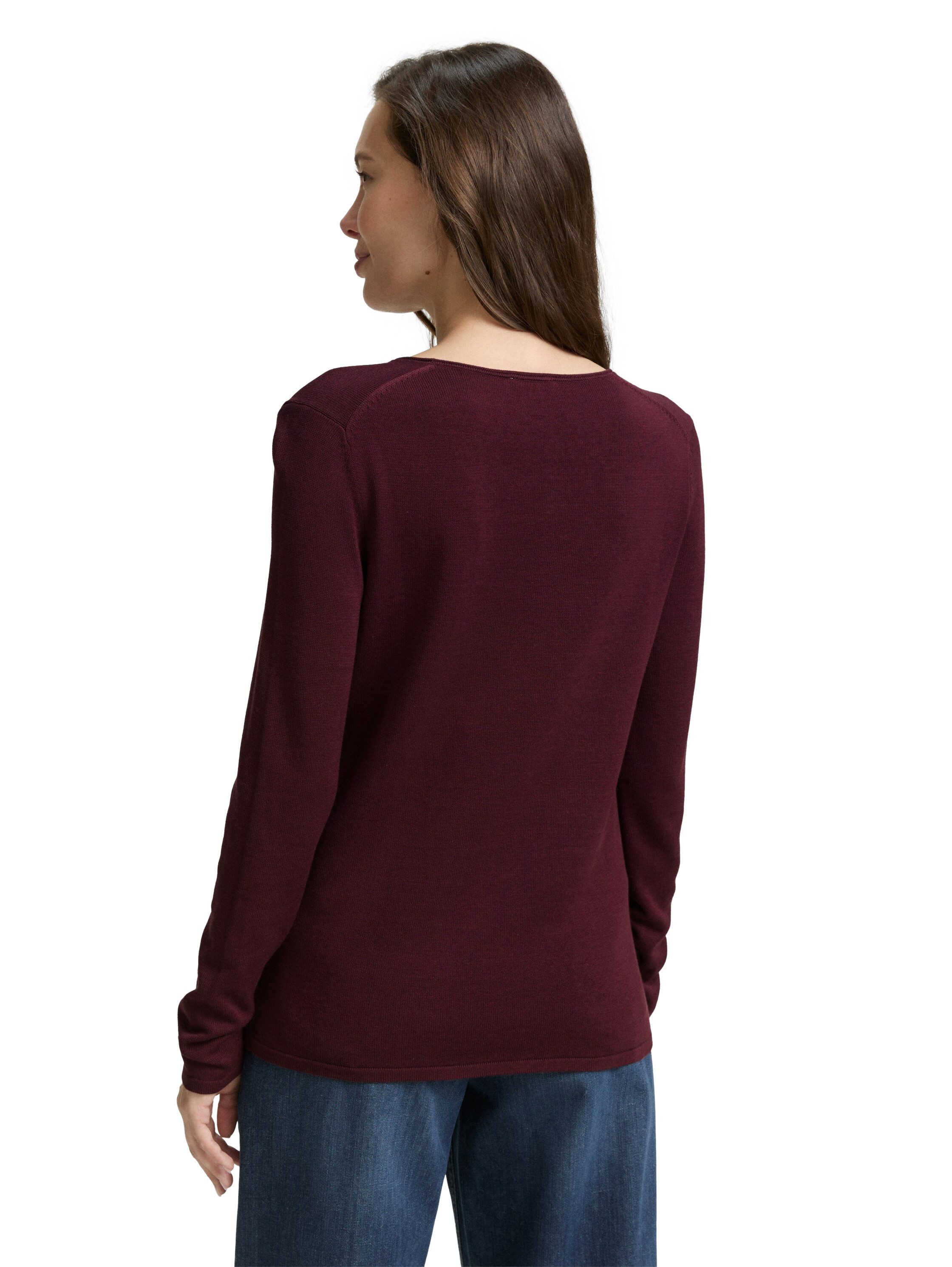 TOM TAILOR V-Ausschnitt-Pullover mit V-Ausschnitt günstig online kaufen