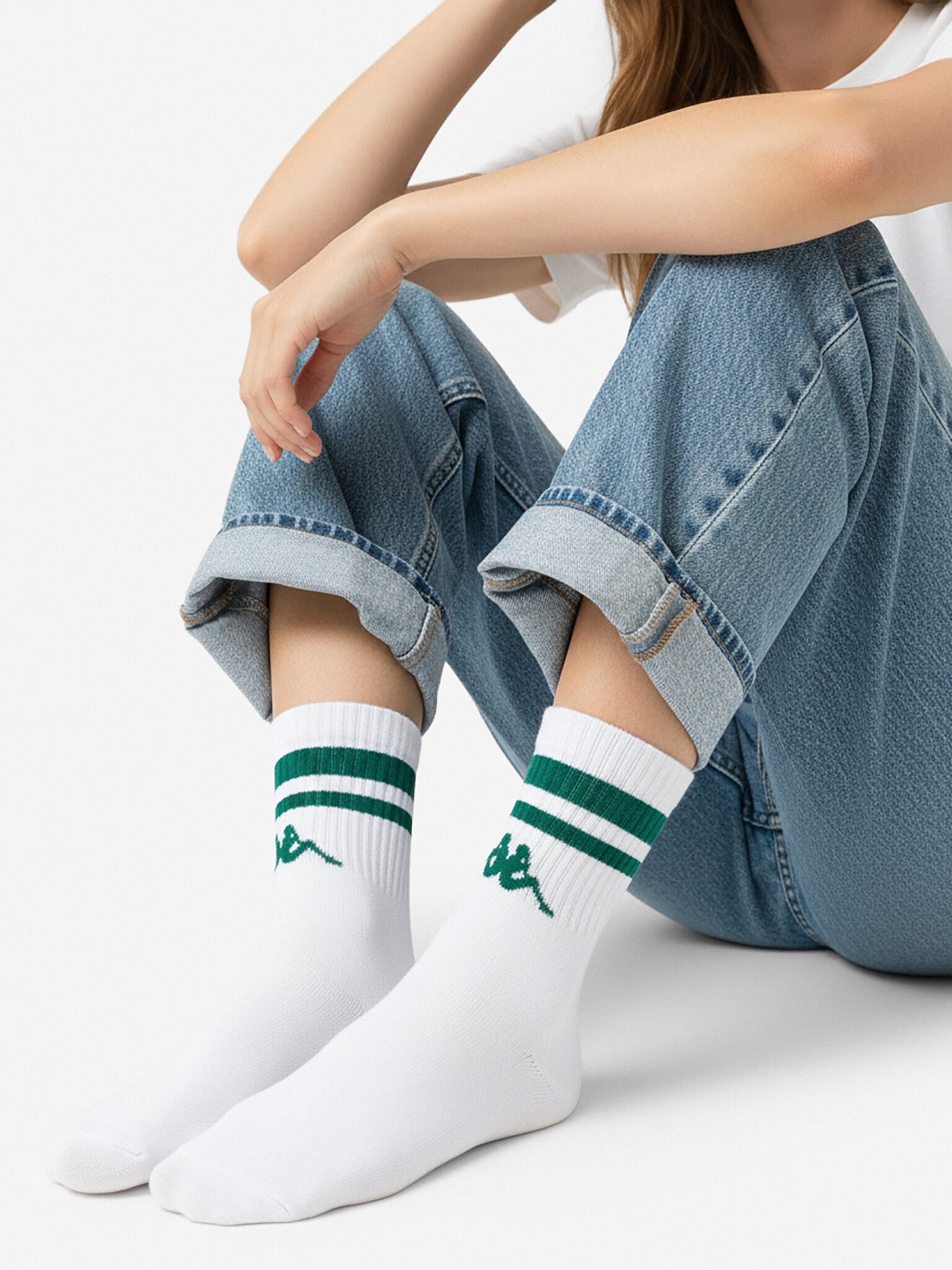 Kappa Basicsocken Kappa Damen Langsocken Weiß KAPPA-CEO_KR_KAPPA_ 005_W_AW25 (3-PACK) We