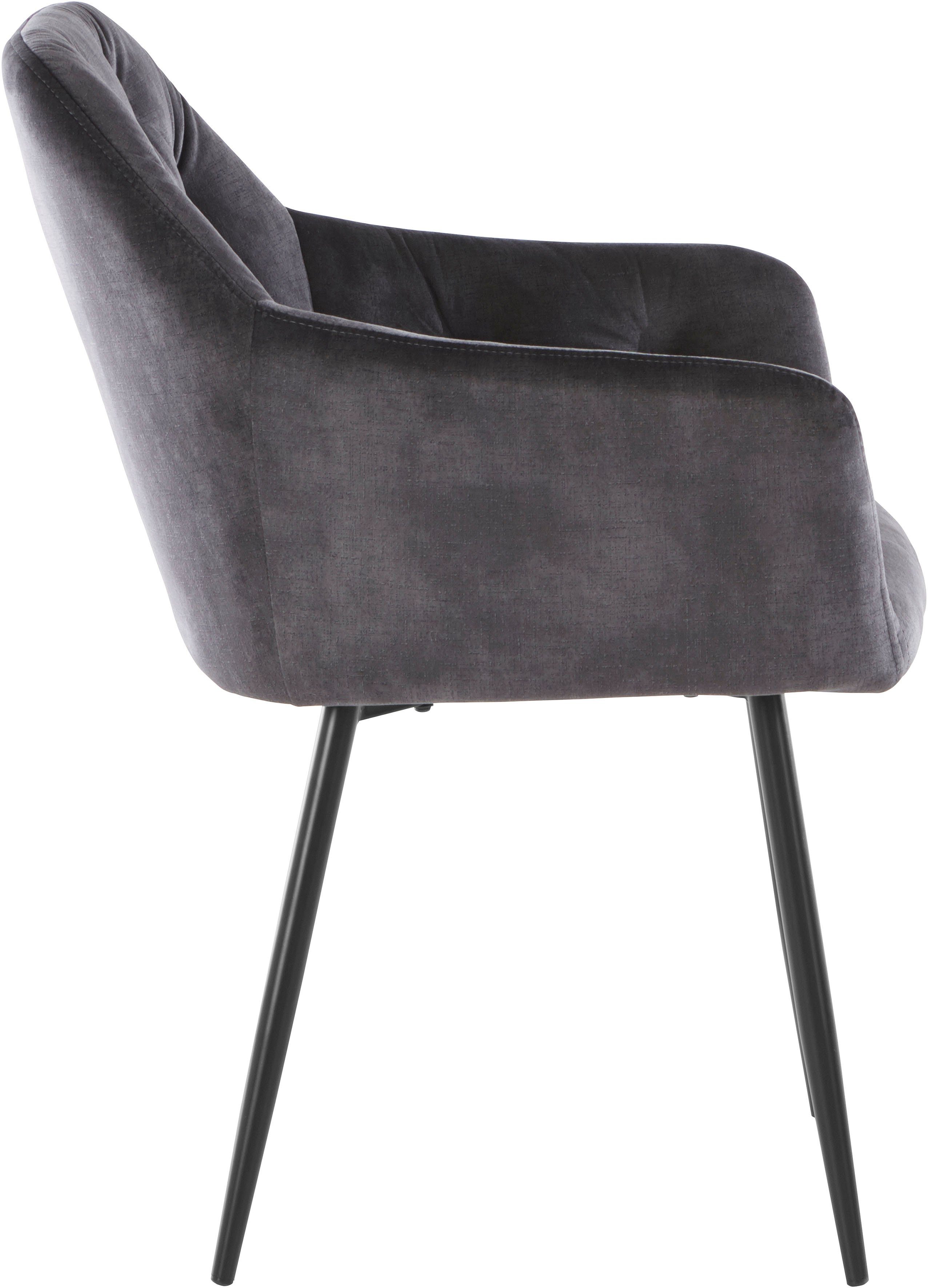 HELA Esszimmerstuhl Kira Schalenstuhl Boho, Bestseller (Set, 2 St), Armlehnstuhl Samt oder Microfaser Bezug