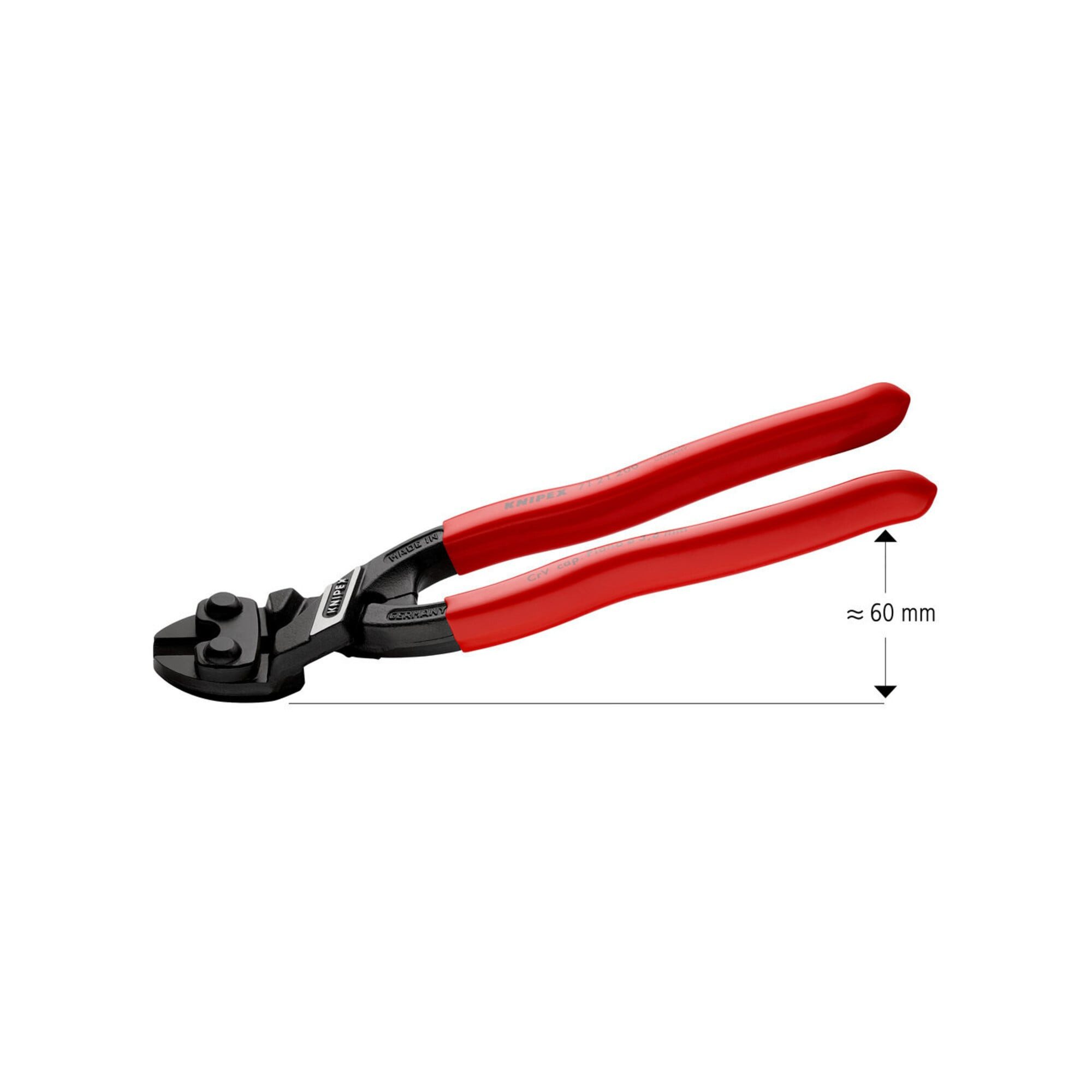 Knipex Bolzenschneider KNIPEX 71 21 200 CoBolt® Kompakt-Bolzenschneider mit Kunststoff überzo