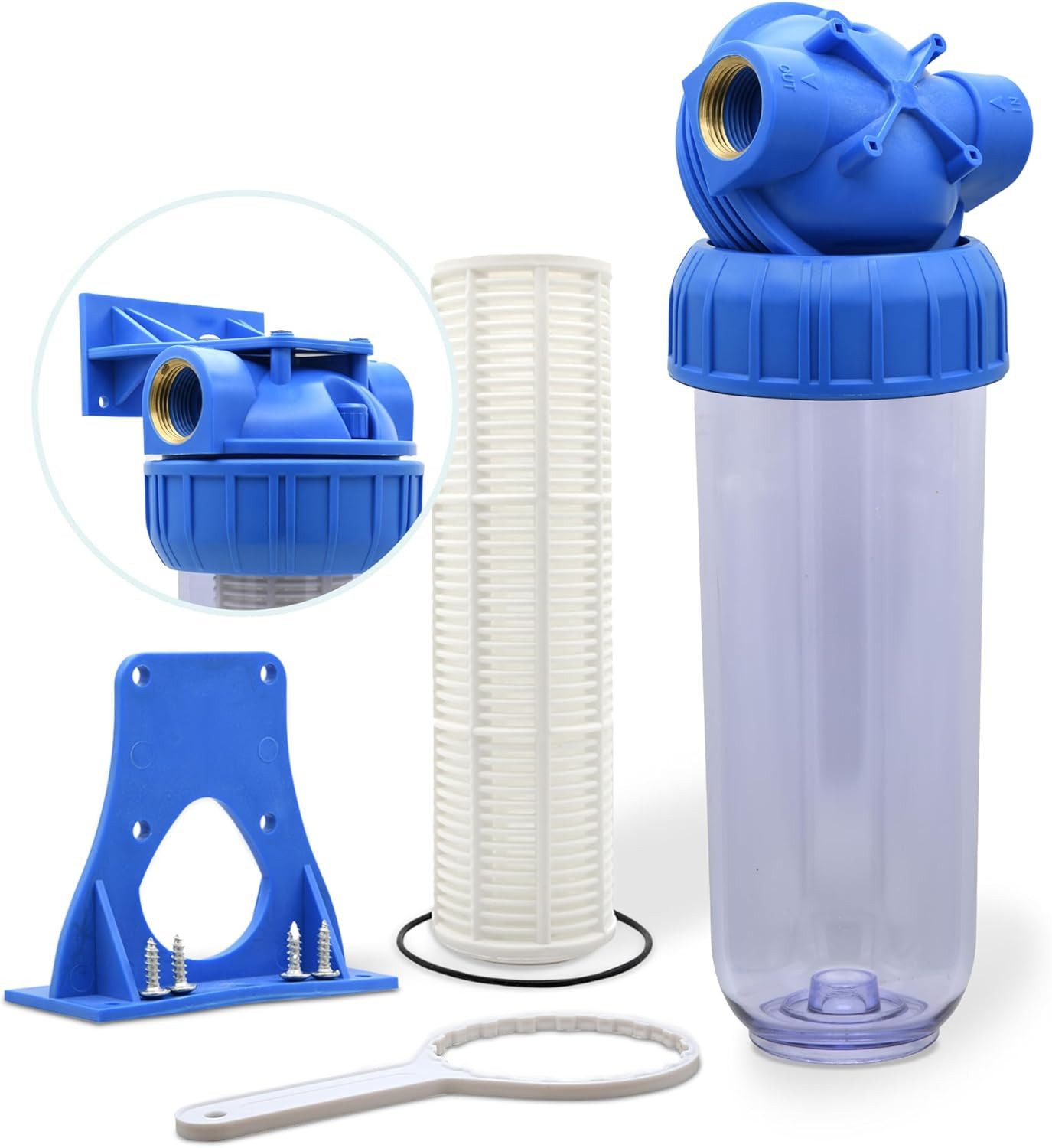 Prieser Vorfilter - 10 Bar Druck – 5000 l/h – Universell mit Entlüftungsvorrichtung