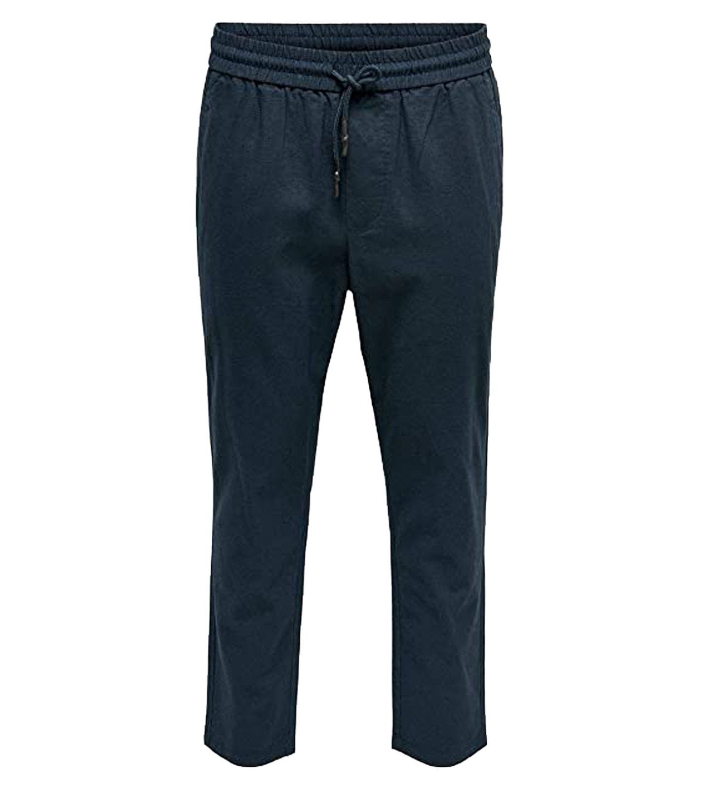 ONLY & SONS Stoffhose »ONLY & SONS Herren Chino-Hose Business-Hose Linus  Crop Linen Mix Stoff-Hose Blau« online kaufen | OTTO