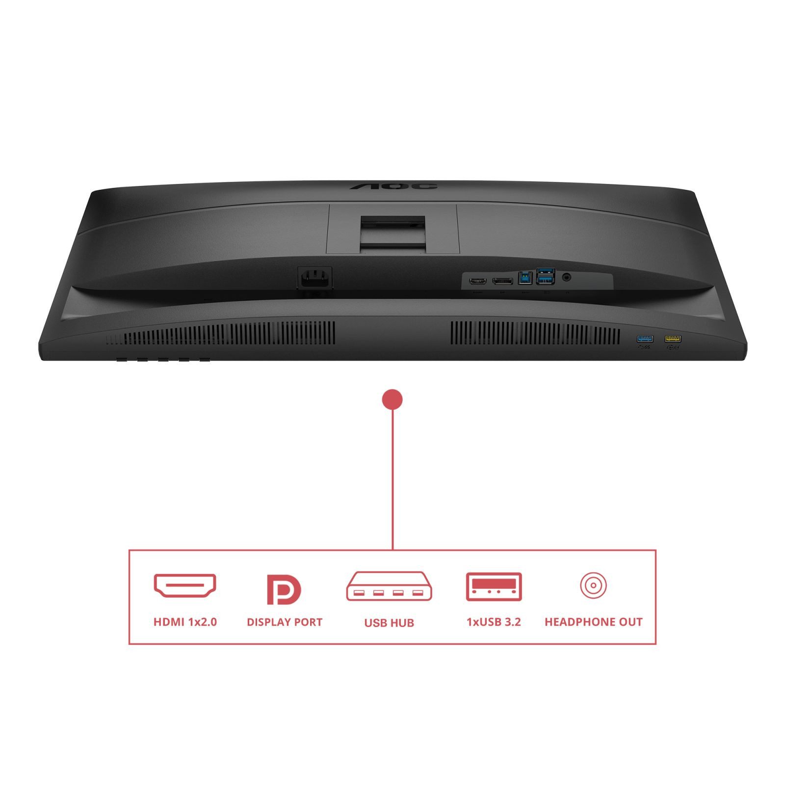AOC Q27E4U - 27 Zoll QHD, Lautsprecher, höhenverstellbar, Adaptive Sync (2 TFT-Monitor (2560 x 1440 px, Quad HD, 4 ms Reaktionszeit, 120 Hz, IPS, Lautsprecher, Kopfhörerbuchse, Pivot, Höhenverstellbar)