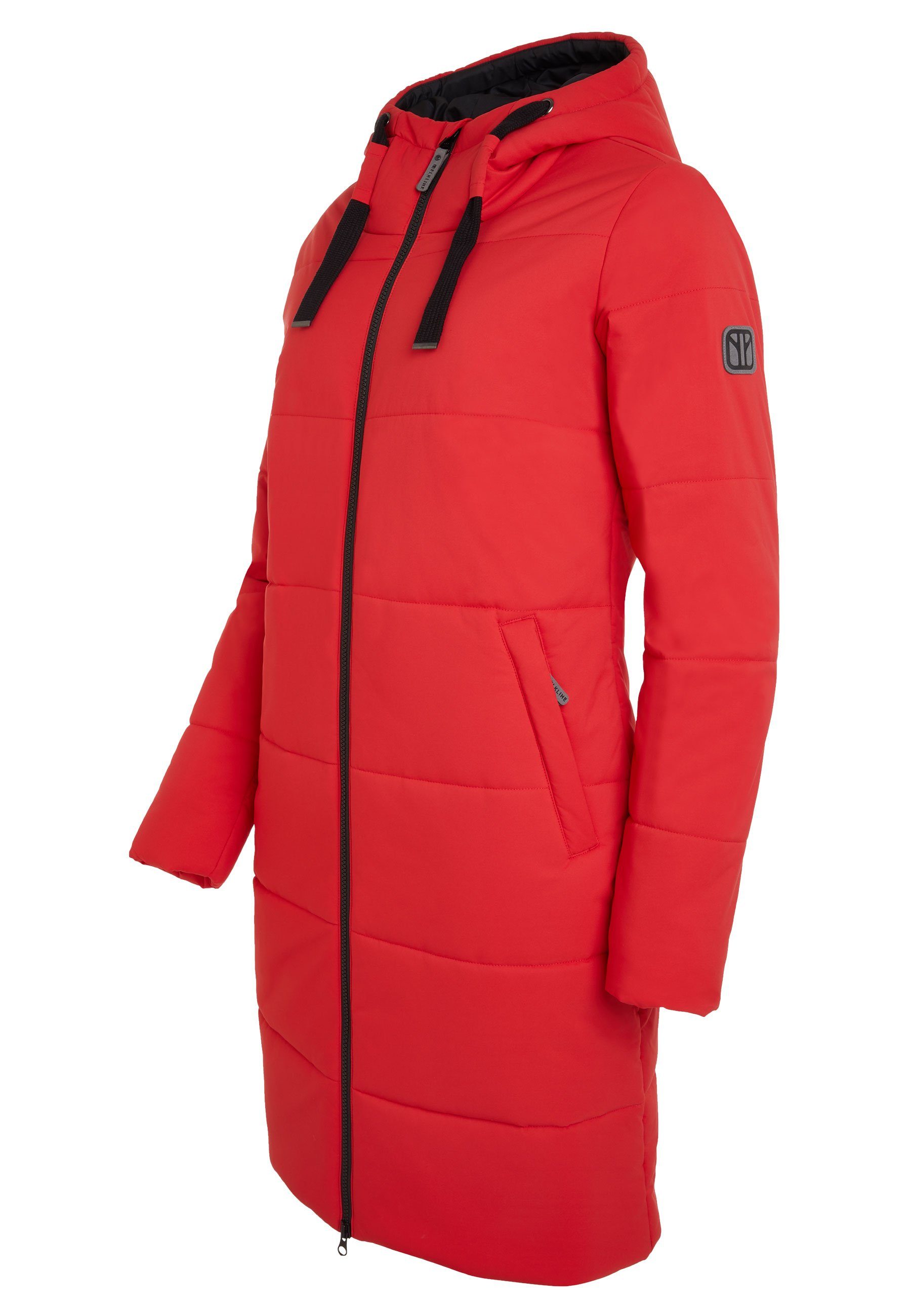 Elkline Winterjacke Comfort leichter langer Mantel, 2-Wege-Reißverschluss