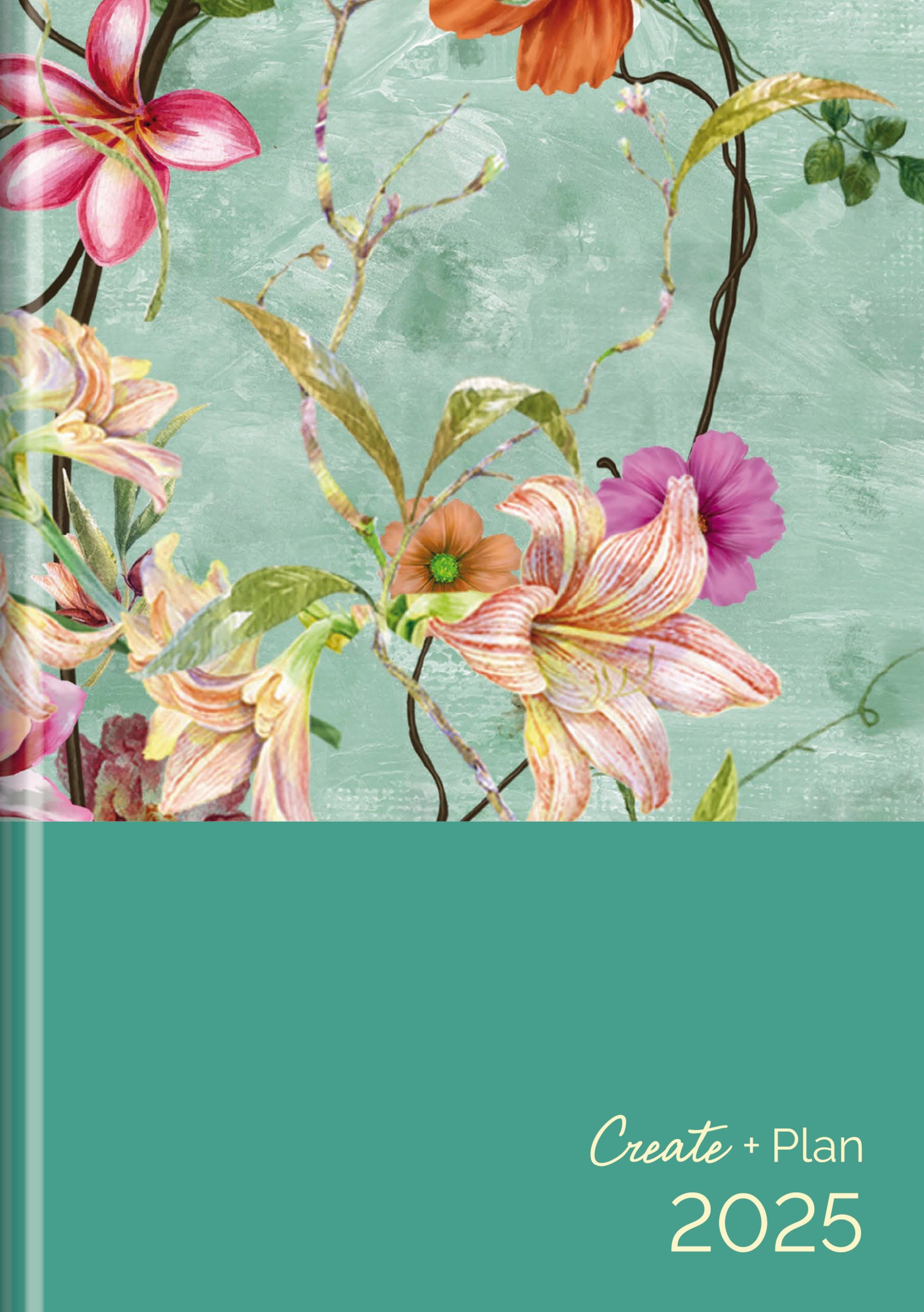 Korsch Verlag Terminkalender Buchkalender Create & Plan Floral 2025