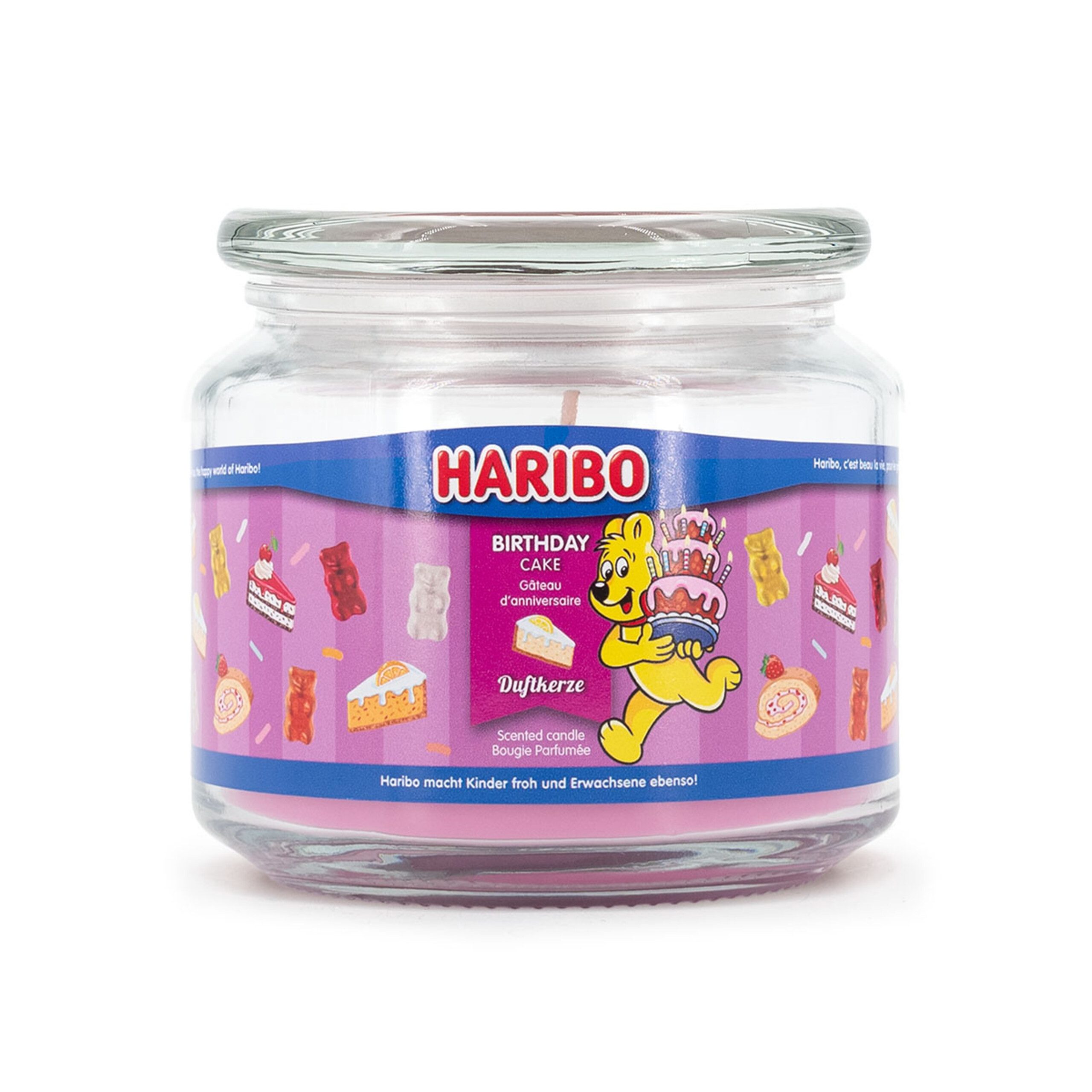 HARIBO Duftkerze Haribo™ Duftkerzen 300g Glas, Birthday Cake