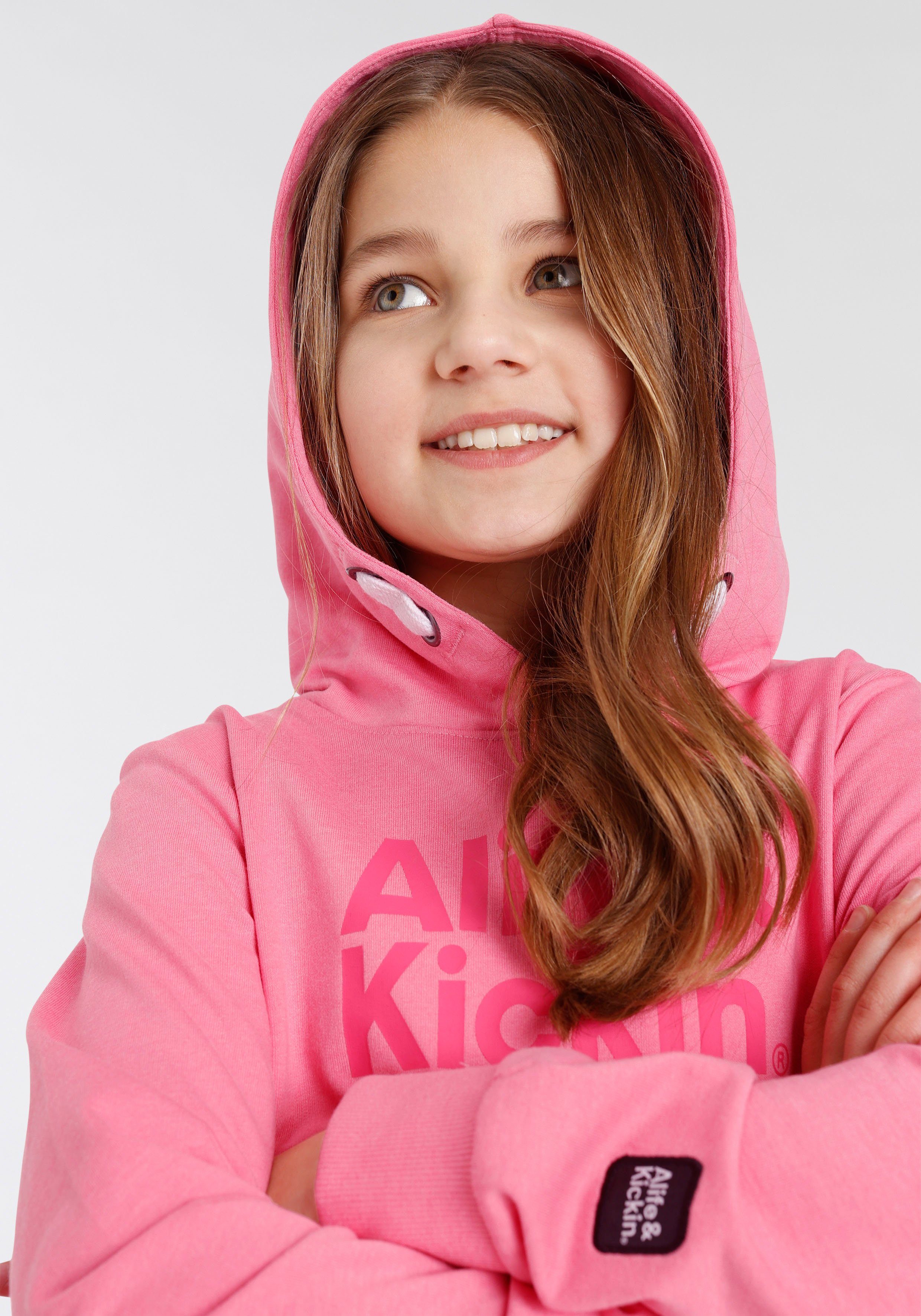 Alife & Alife Druck MARKE! Kickin für Kids. Kickin & NEUE Logo Kapuzensweatshirt mit
