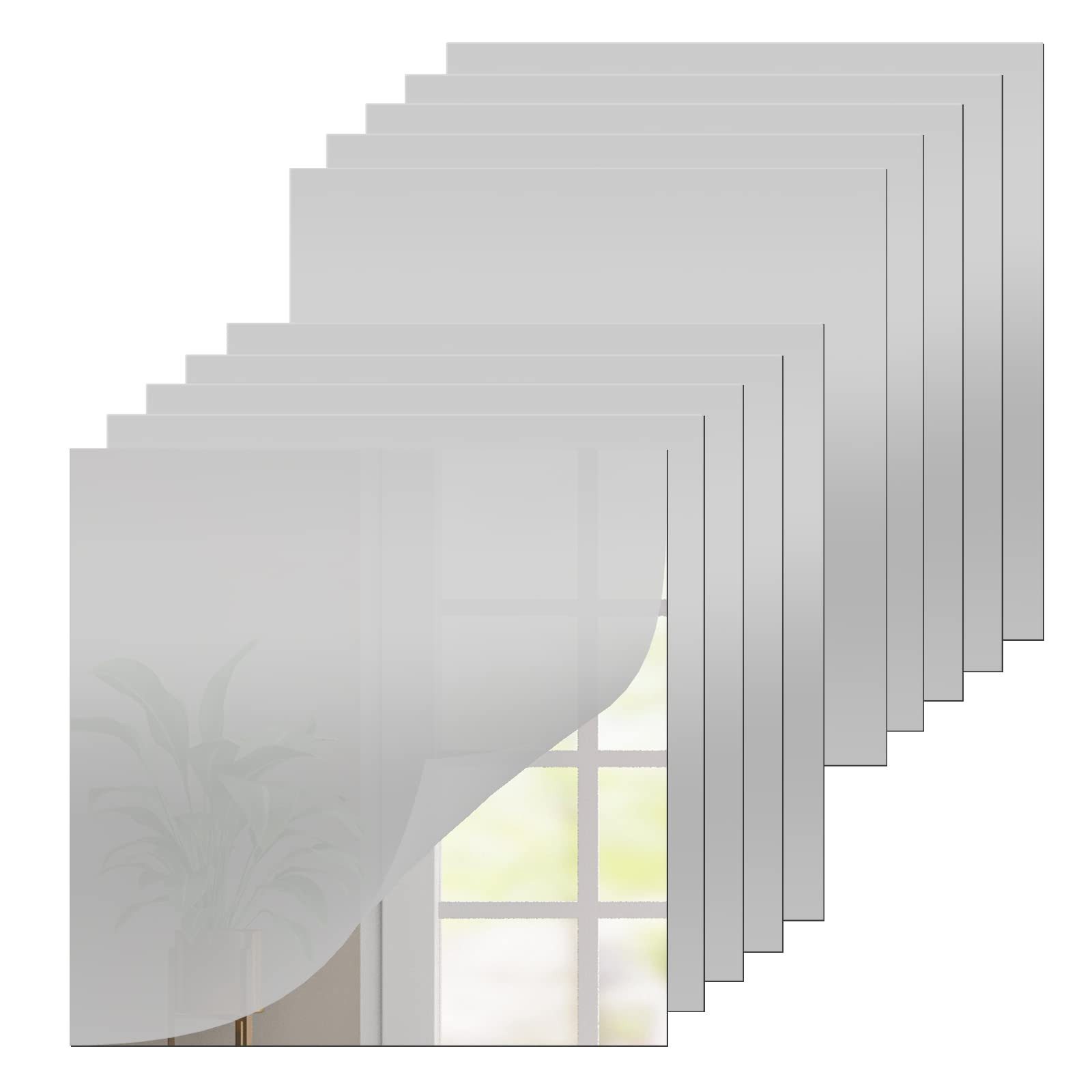 Bundviel Spiegelfliesen 10 Spiegelfliesen Selbstklebend Wandaufkleber günstig online kaufen