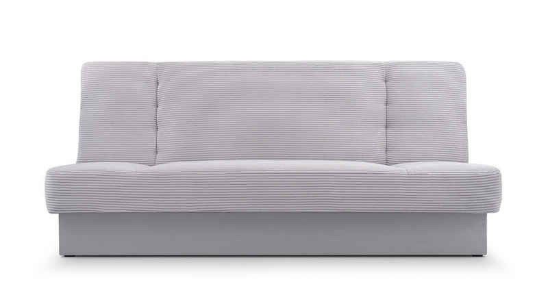 MOEBLO Schlafsofa CYPRUS NEW, Sofa Kippsofa Klappsofa Clic-Clack Couch für Wohnzimmer Federkern Sofagarnitur Polstersofa Cordstoff, mit Schlaffunktion und Bettkasten, - (BxHxT): 192x85x92cm