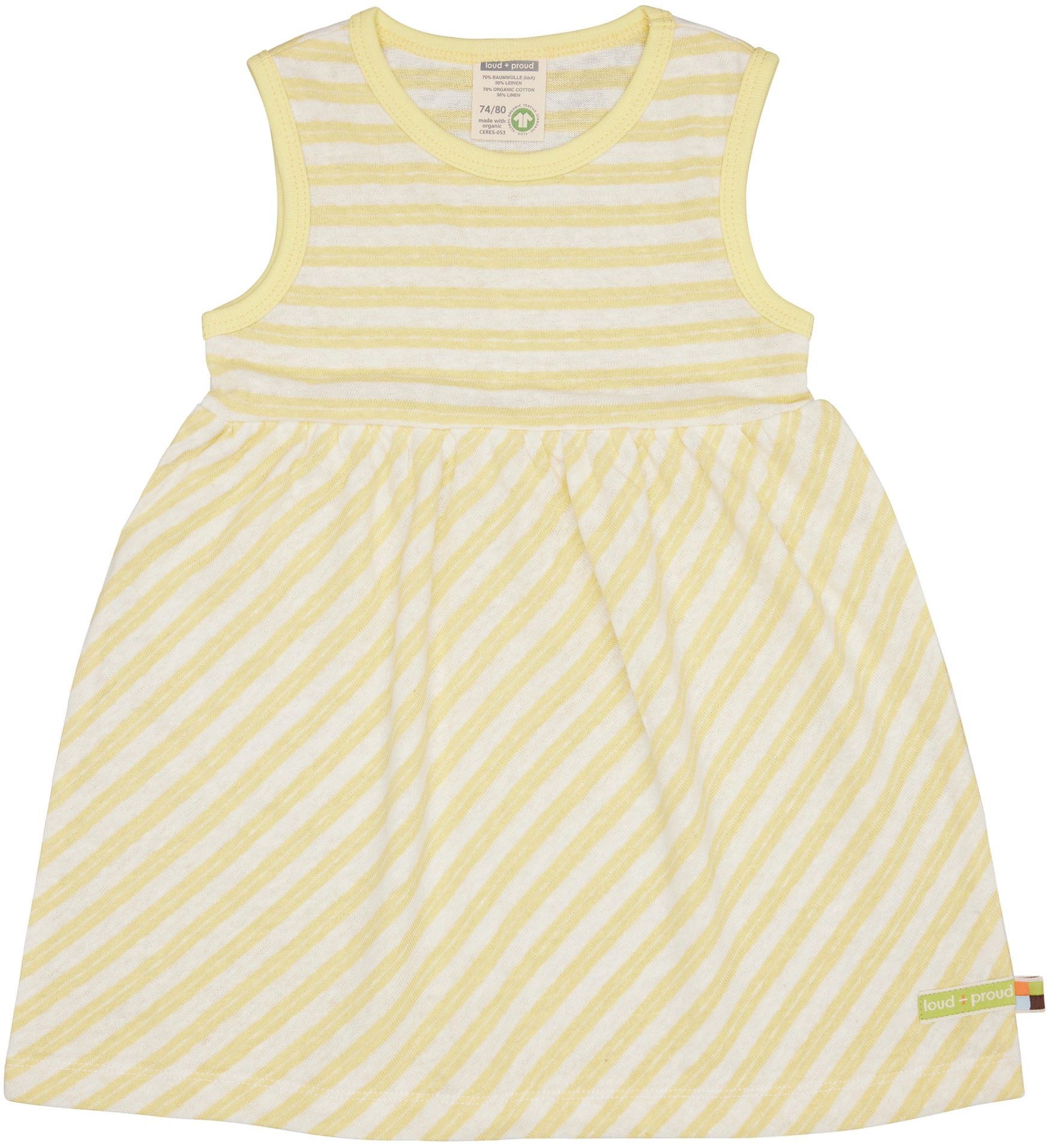 Jerseykleid aus Biobaumwolle mit Leinen