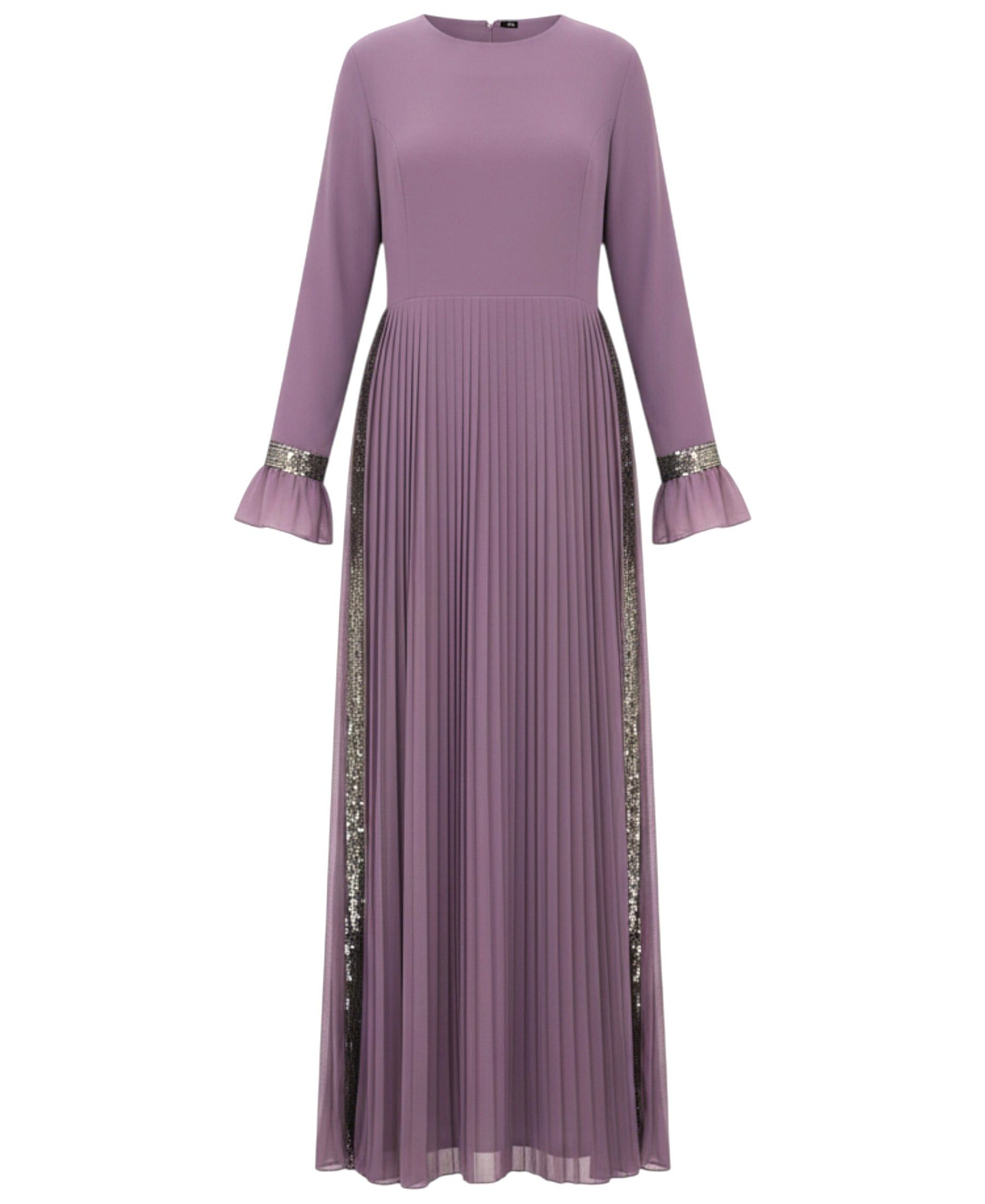 Maxikleid Damen Hijab Abendkleid mit Pailletten Modest Abiye Abaya (EYLÜL)