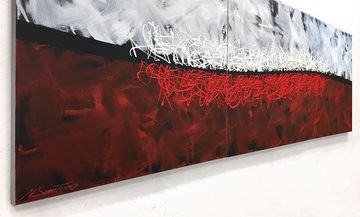 WandbilderXXL XXL-Wandbild Duality 210 x 70 cm, Abstraktes Gemälde, handgemaltes Unikat