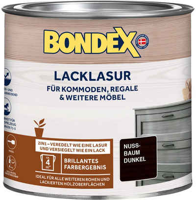 Bondex Holzschutzlasur »LACKLASUR«, Nussbaum Dunkel, 0,375 Liter Inhalt