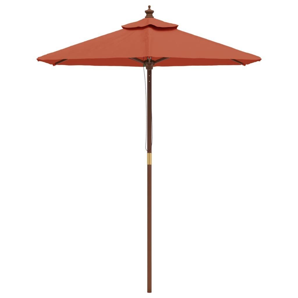 vidaXL Sonnenschirm Sonnenschirm mit Holzmast Terrakotta 196x231 cm