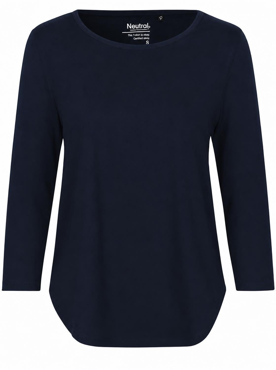 Neutral Langarmshirt Damen Three Quarter Sleeve T-Shirt - 3/4-Ärmel