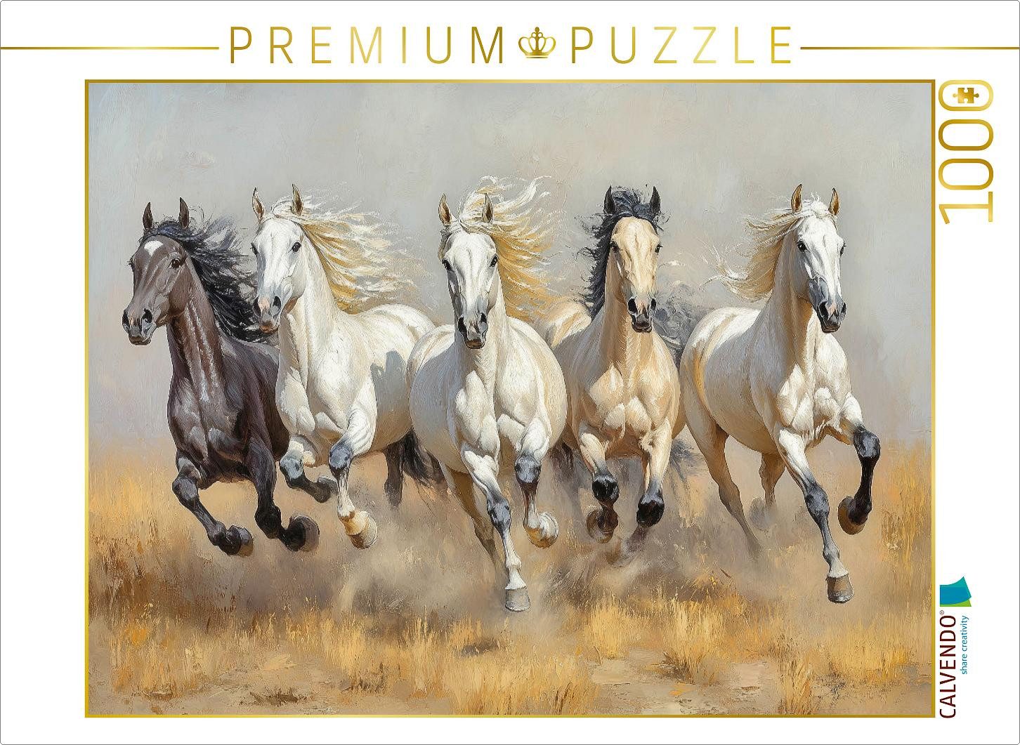CALVENDO Puzzle CALVENDO Puzzle Das Pferd als Ausdruck von Dynamik und Kraft, 1000 Te, 1000 Puzzleteile