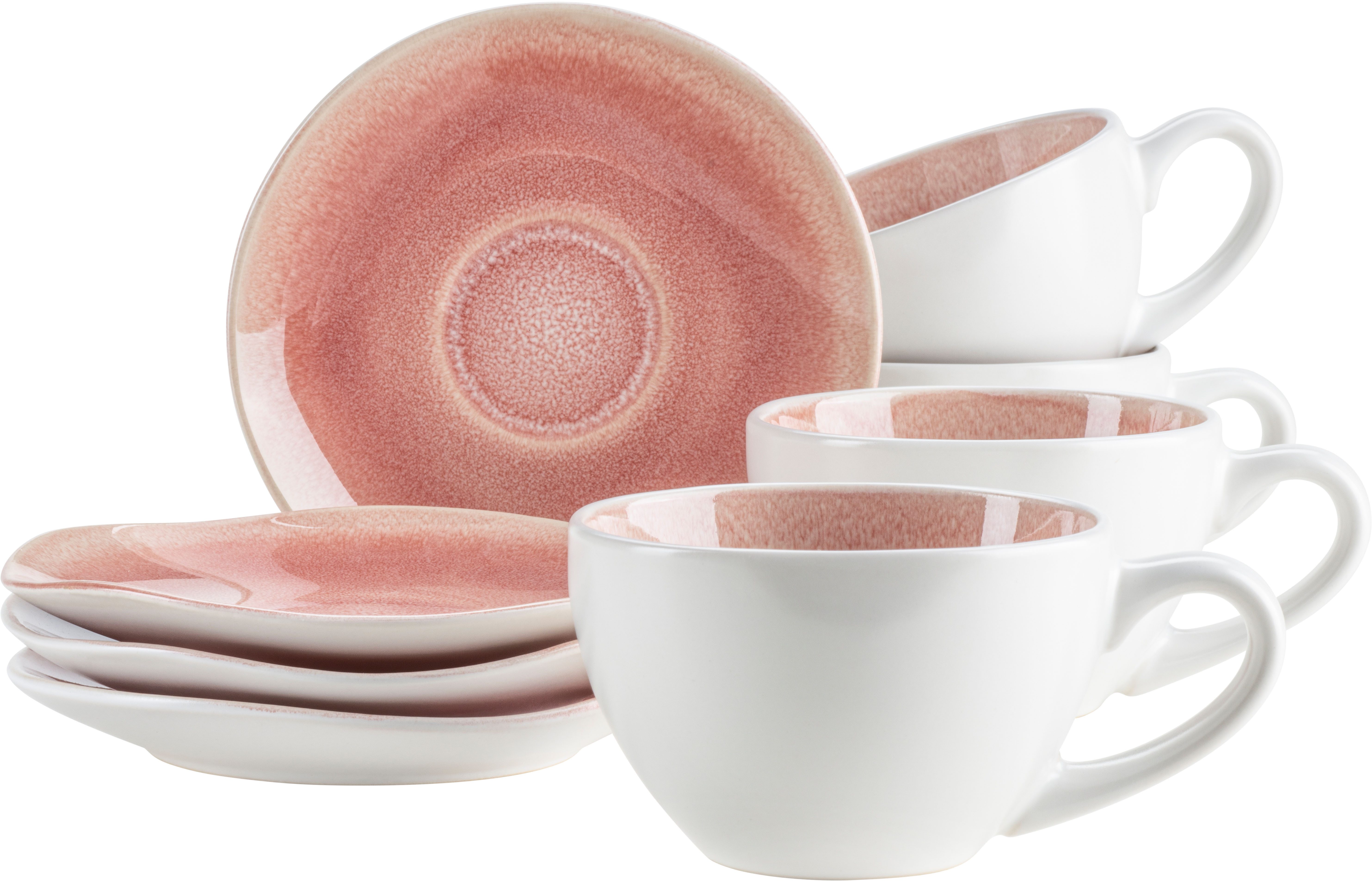 MÄSER Tasse FROZEN, Tassen-Set, Steinzeug, 8-tlg., Steinzeug