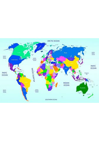 Papermoon Fototapetas »World map« glatt