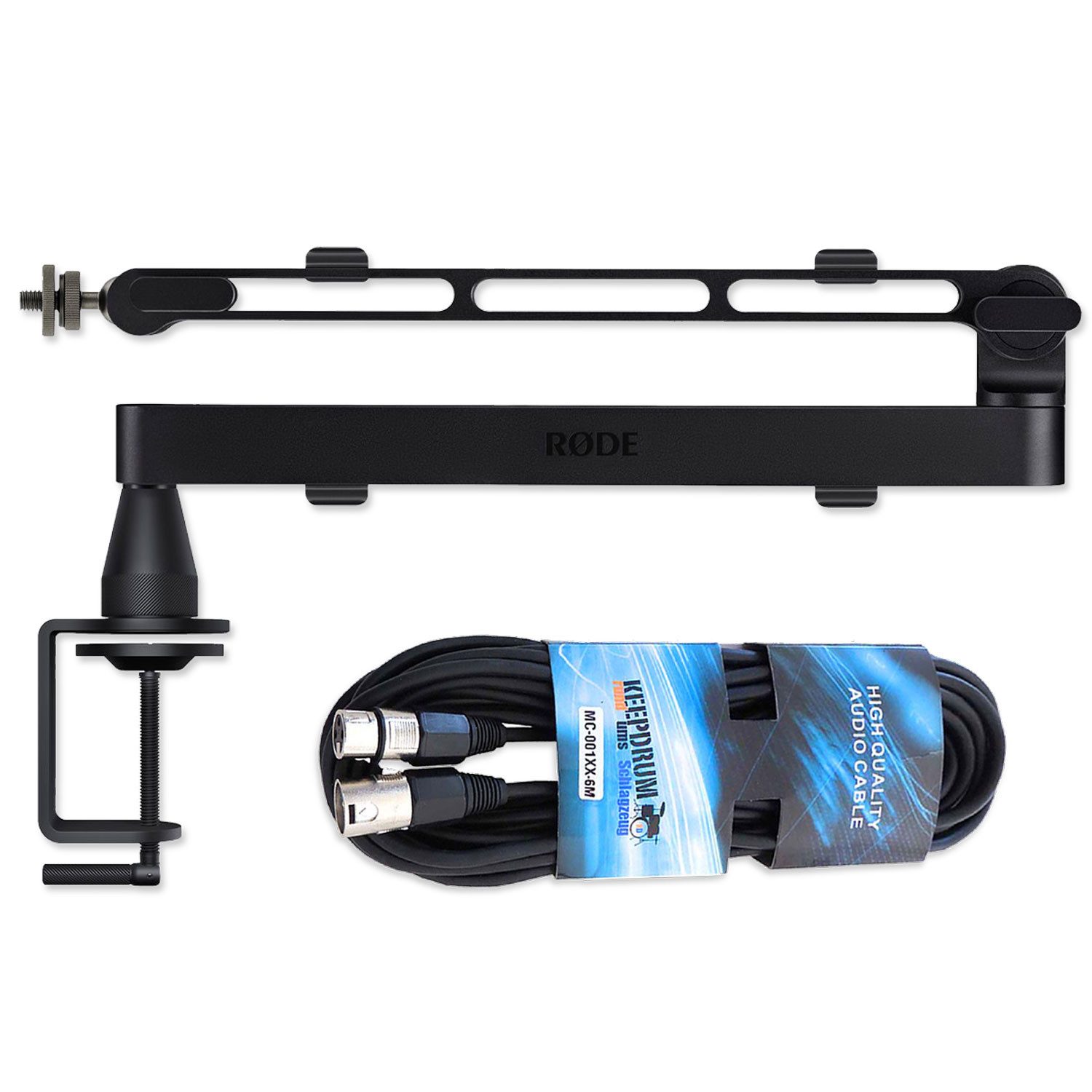 RØDE Mikrofon Rode Mikrofonarm LPA1 Platzsparender Studioarm mit XLR-Kabel (Vorteils-Set mit XLR-Kabel, 1-tlg), Mikrofonarm
