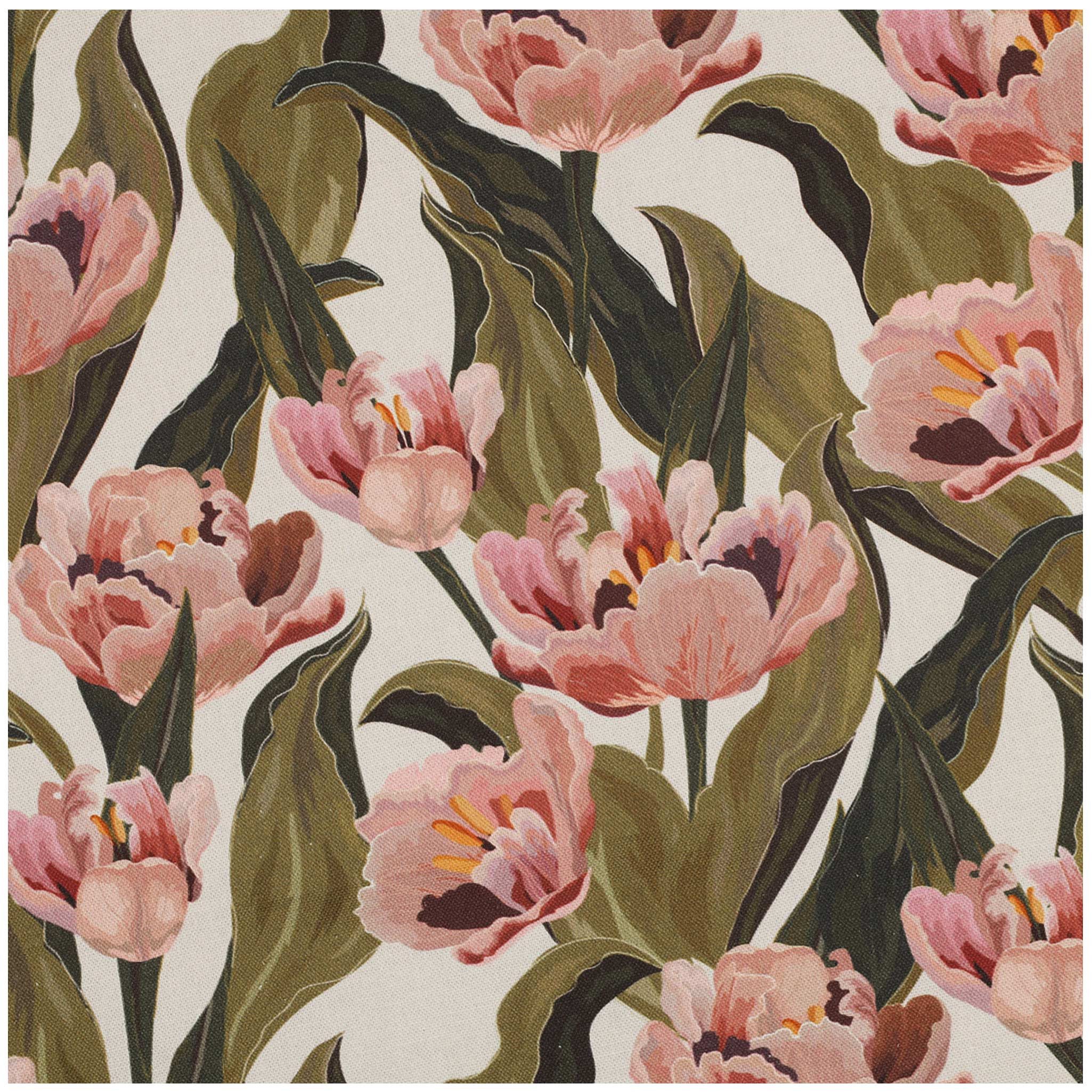 maDDma Stoff Canvas Digital Flowers ab 0,5m x 138cm Baumwollstoff Meterware, Blumen 1