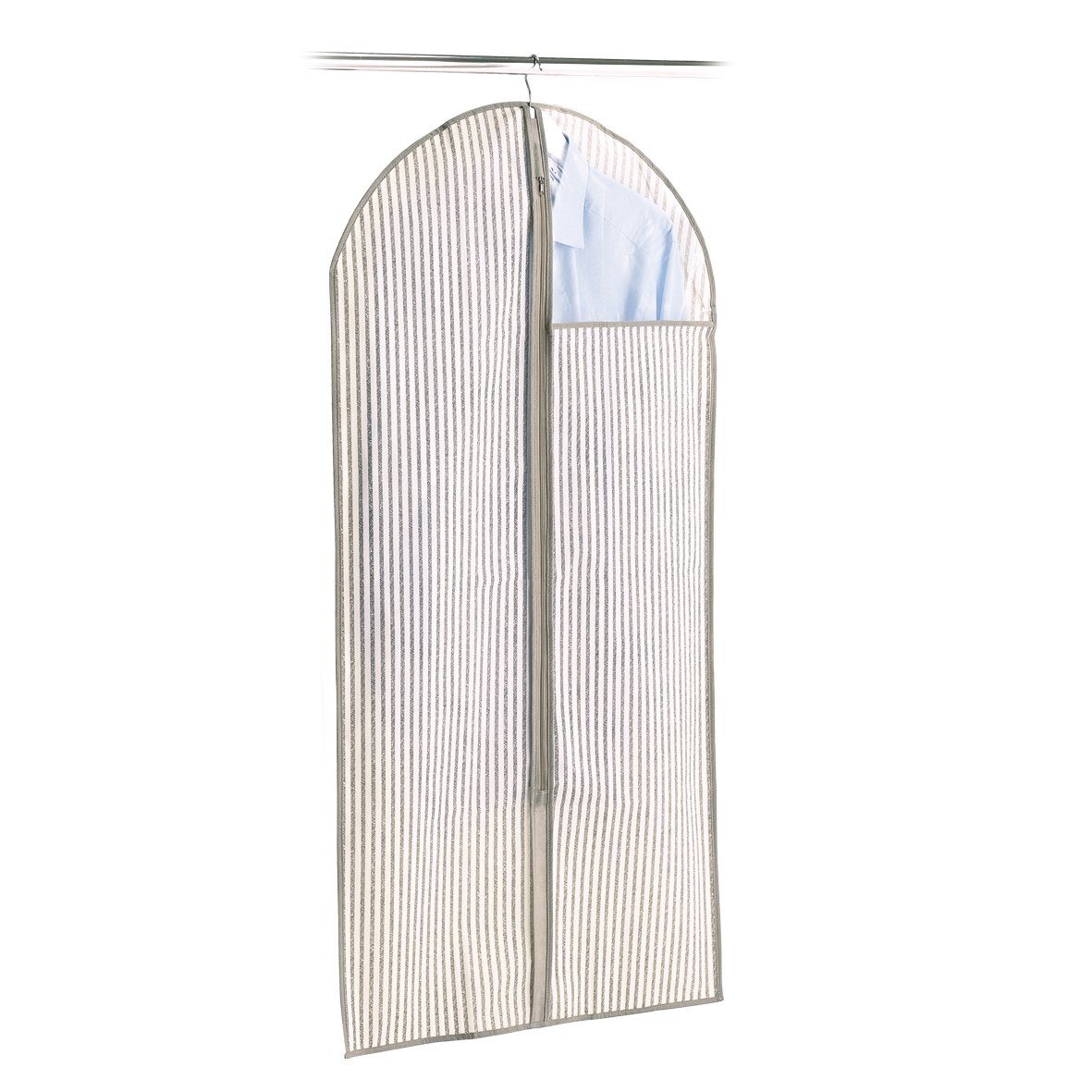 Zeller Present Kleidersack x 119 Vlies, 59 "Stripes m. beige, Kleiderhülle Fenster cm