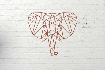 ILLUMINO Wanddekoobjekt Metall Wanddeko Wandbild Kunst Elefant XXL Rost Garten Deko Skulptur