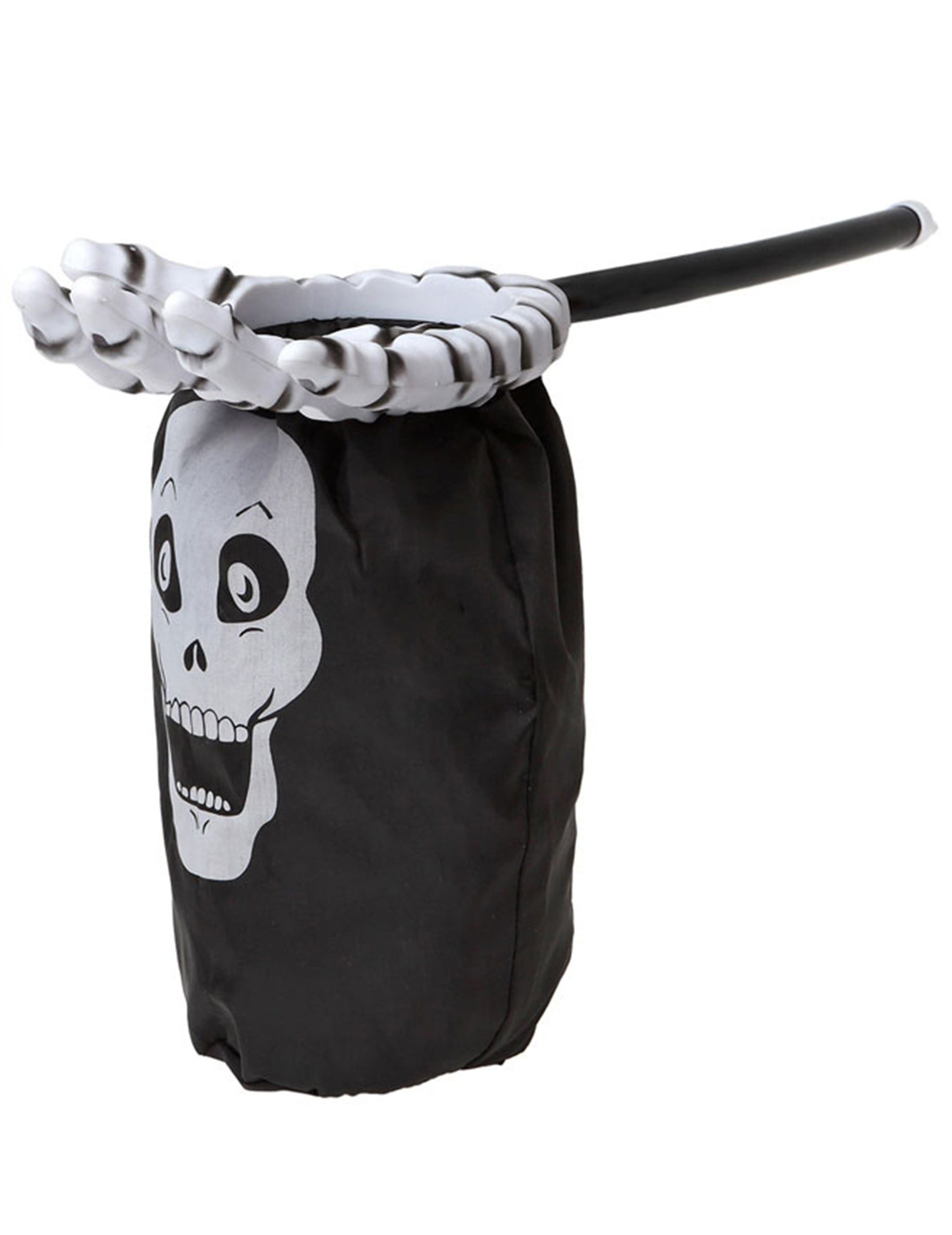 atosa Kostüm Skelett-Tasche für Süßigkeiten Halloween schwarz-weiß 53 x 30 cm
