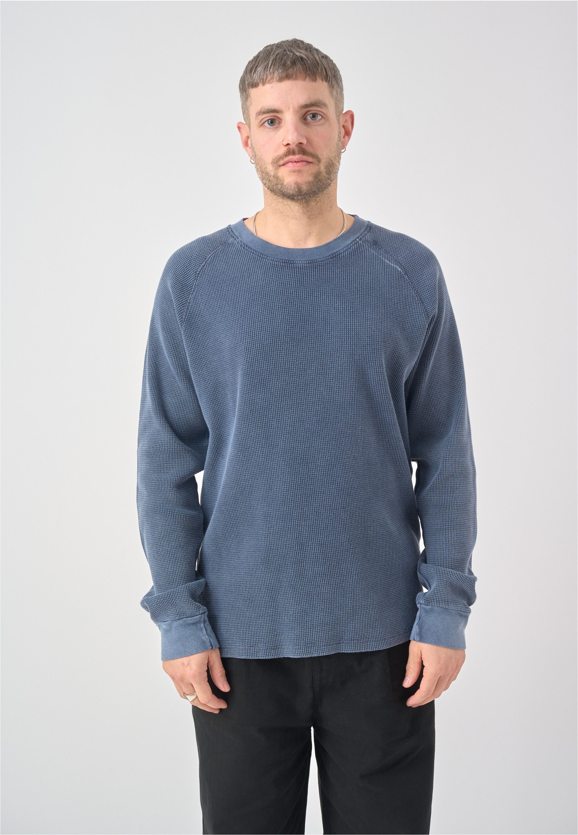 Cleptomanicx Strickpullover Boxy Crewneck Thermal im lockeren Schnitt