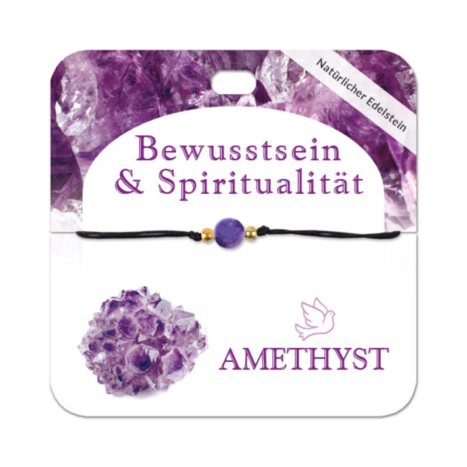 Jojo Schmuckset Amethyst Armband mit 1 Edelsteinperle