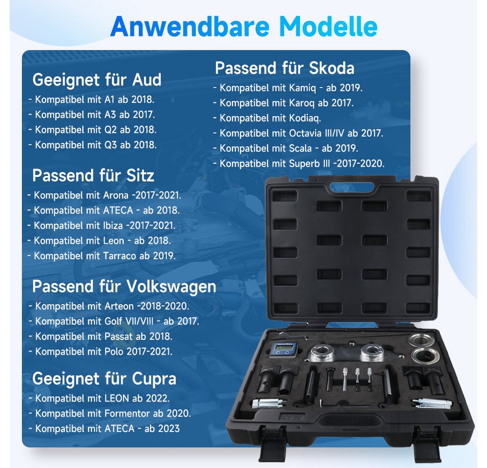 Thumbnail - Hikity Montagewerkzeug Motoreinstellwerkzeugsatz für Volkswagen Gruppe, Audi