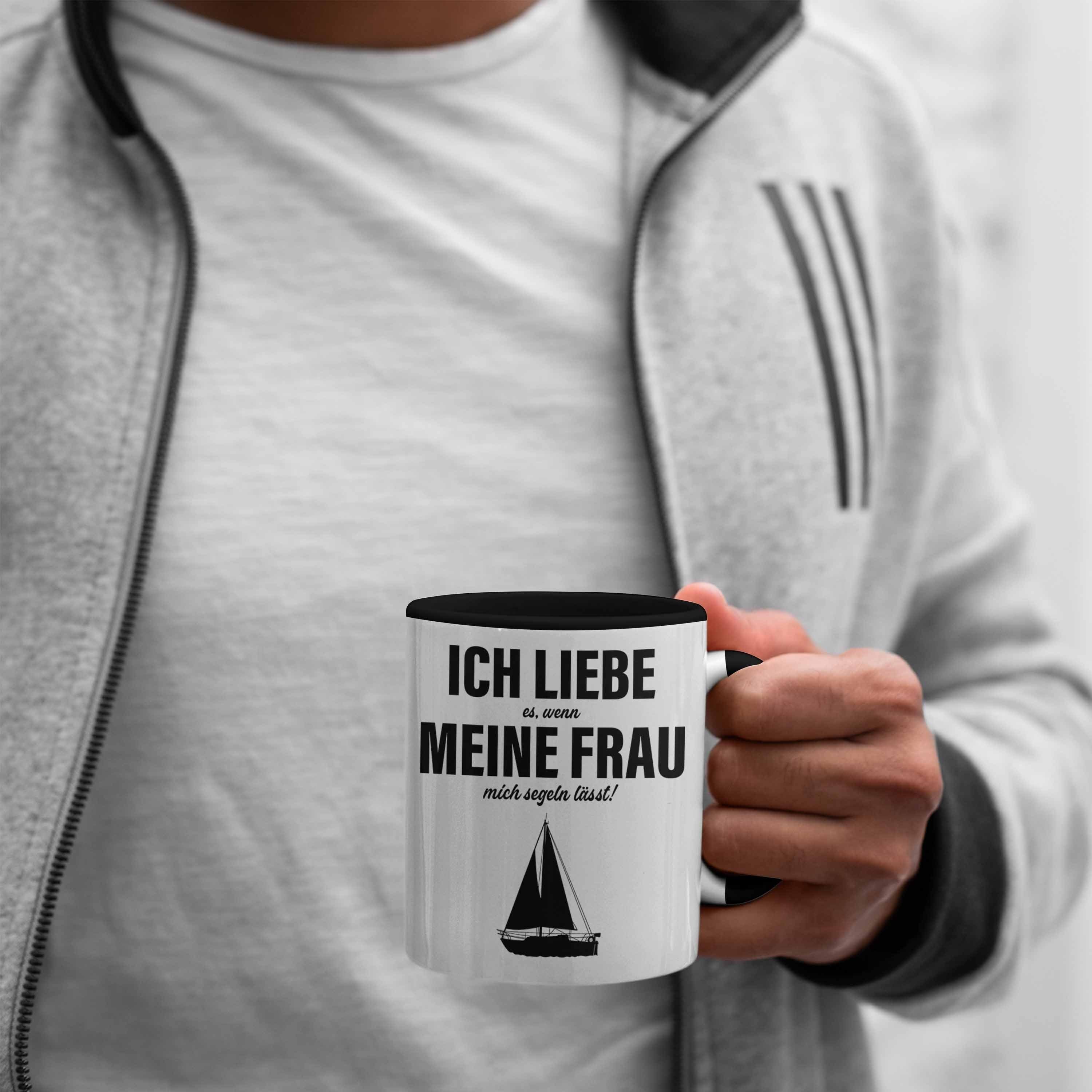 Segeln Segler Schwarz Tasse für Tasse Tasse Männer Zubehör Lustig Trendation Geschenke Geschenkideen Trendation - Gadgeds