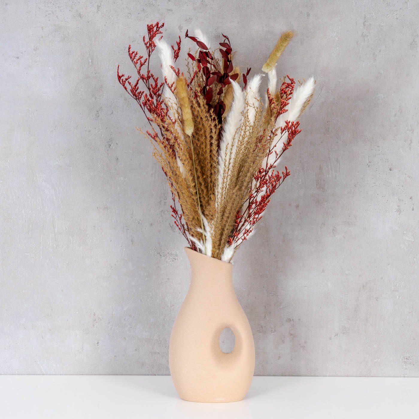 Vase Tischdeko Variante Keramik Beige Dekovase, Dekovase H22cm Sand Levandeo® Blumenvase 1