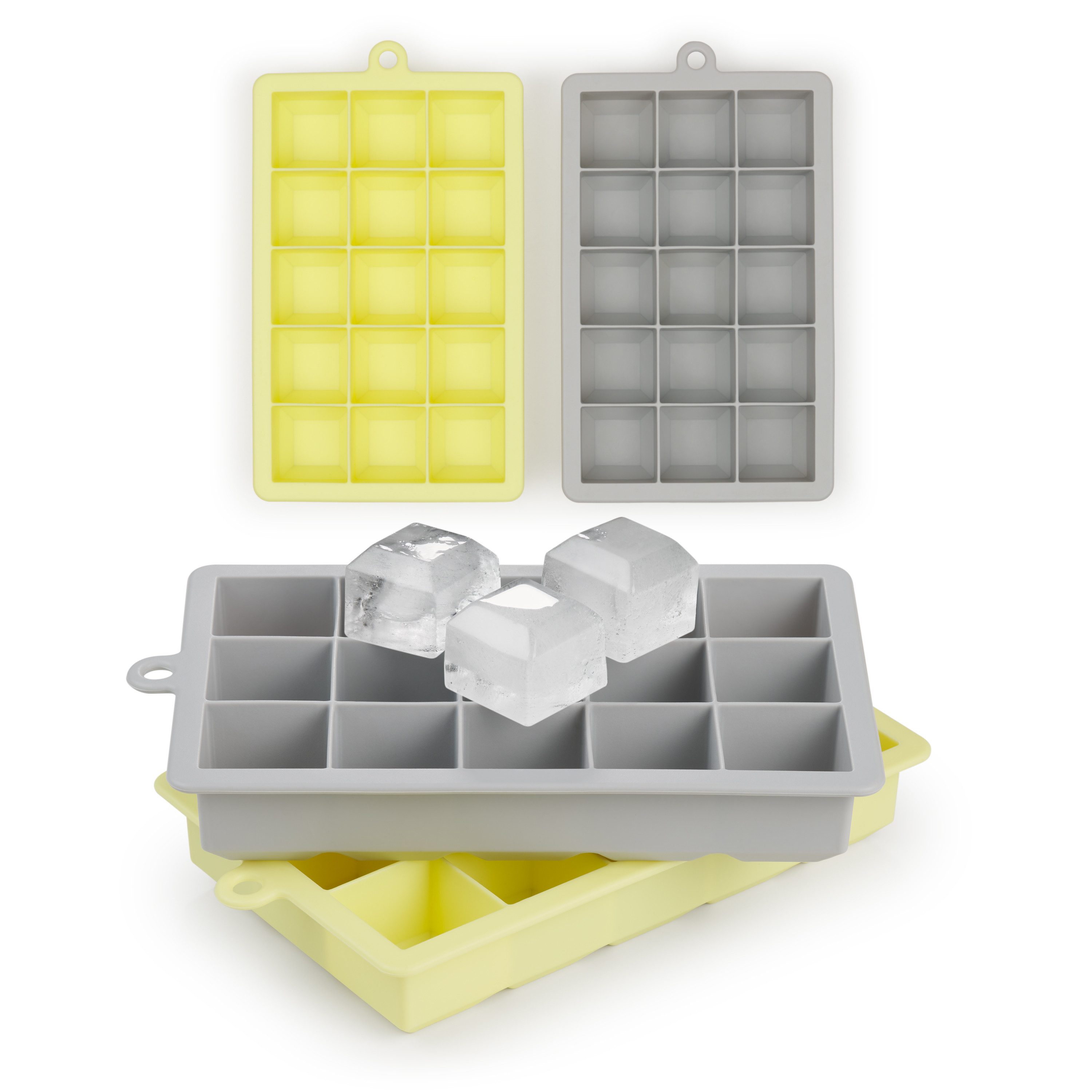 Eiswürfelform Silikon - Größe XL, 2x15er Pack