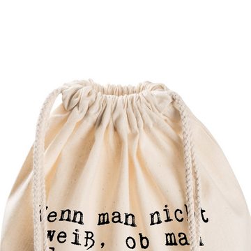 Mr. & Mrs. Panda Sporttasche Wenn man nicht weiß,... - Transparent - Geschenk, lachen, weinen, lus (1-tlg)