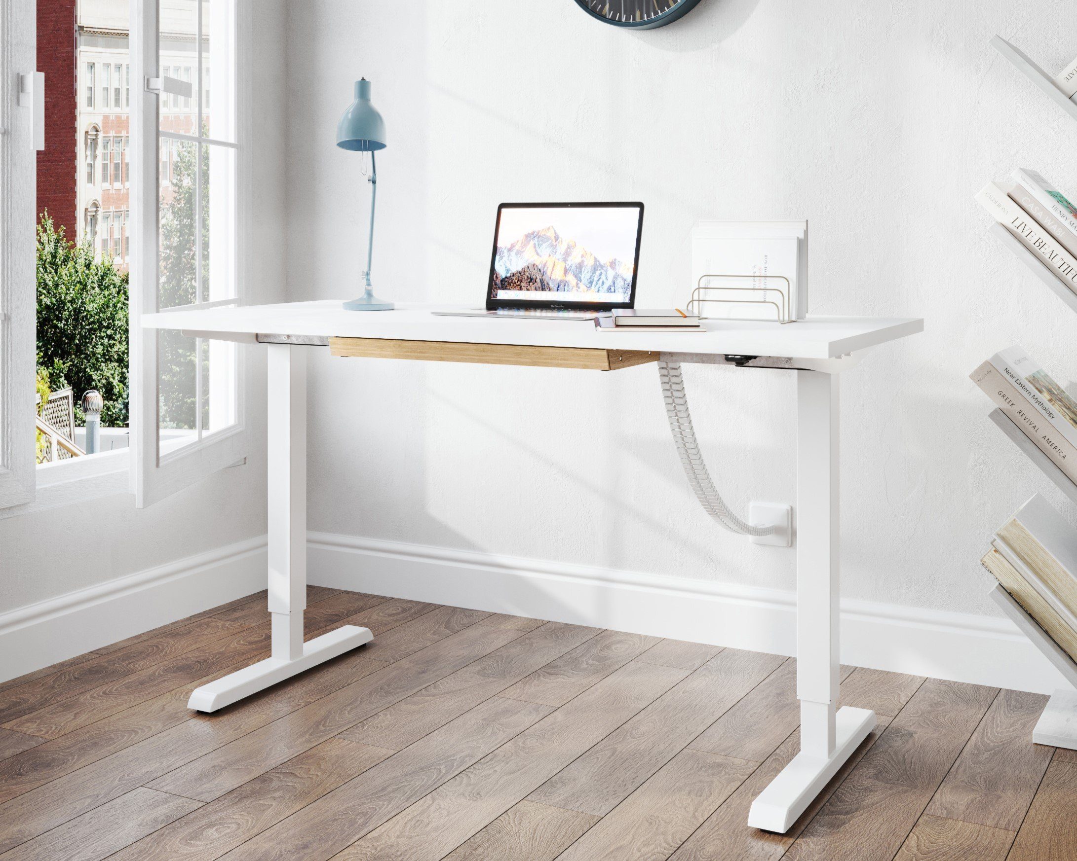 Actiforce Schreibtisch STEELFORCE PRO 300 (Home-Office PRO, 160 x 80 cm / 138 x 67 cm Stufenlos Teleskop), elektrisch höhenverstellbarer Schreibtisch, ergonomisch