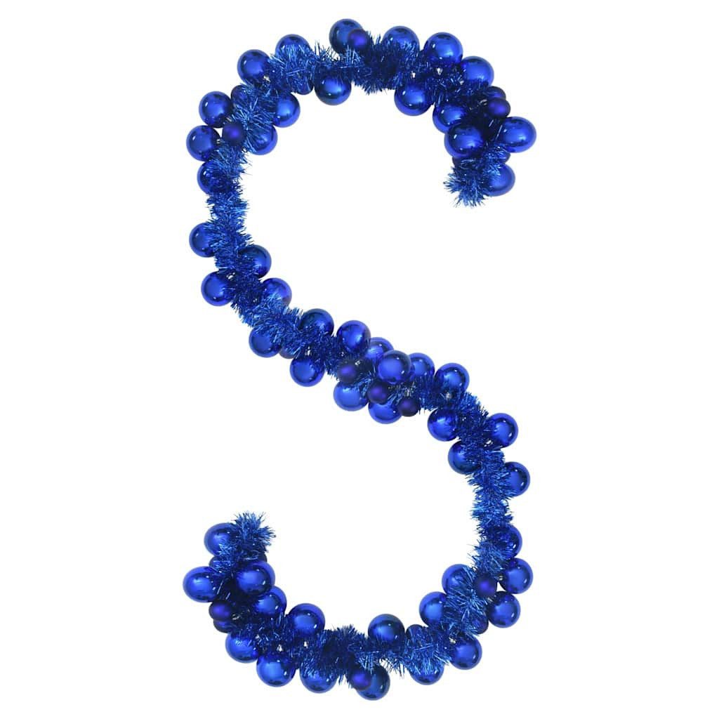 vidaXL Christbaumschmuck Weihnachtskugelgirlande Blau 186 cm Polystyrol (1-tlg)
